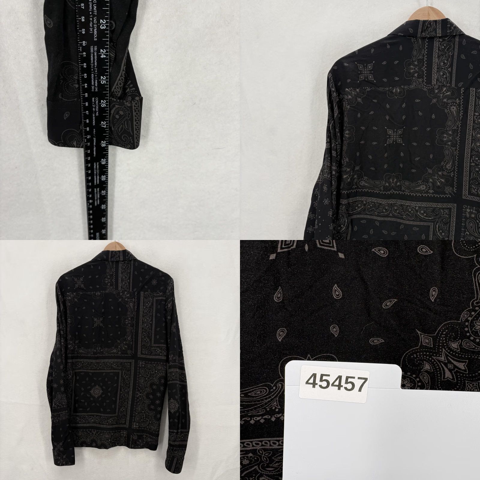 YoungLA VINTAGE? No. YoungLA Shirt Mens S Black Bandana Paisley Long Sleeve Button-Up Casual Gym Size US S / EU 44-46 / 1 - 8 Thumbnail