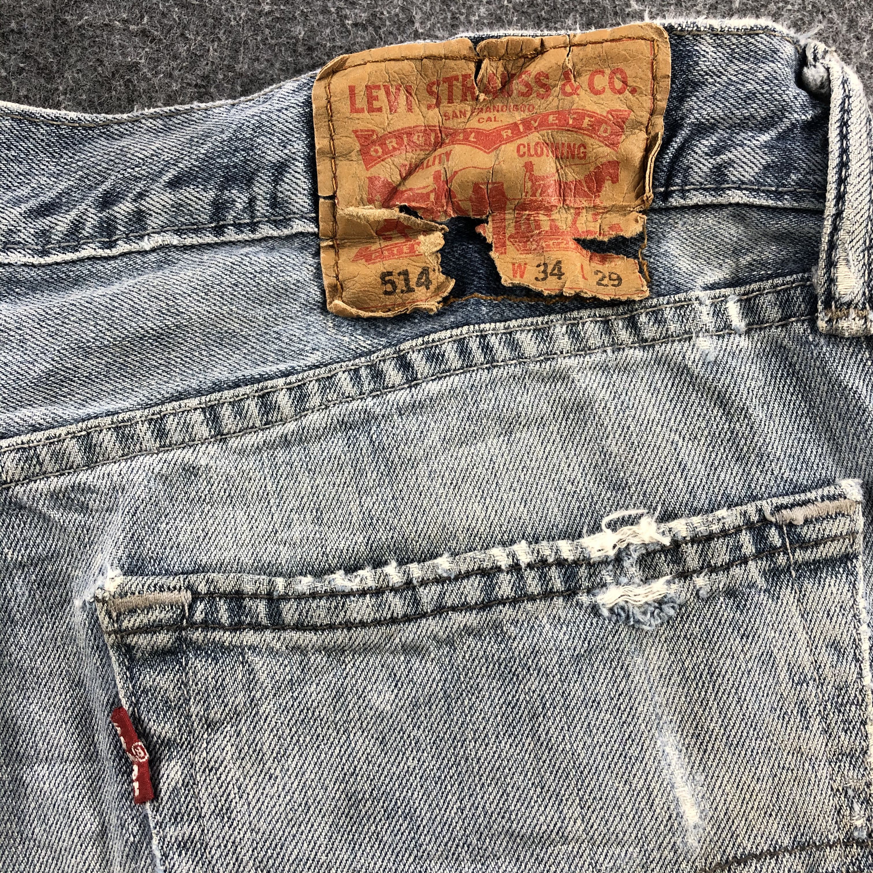 Levi's Dirty Vintage Levis 514 Jeans Light Wash Denim-J1081 Size US 34 / EU 50 - 5 Thumbnail