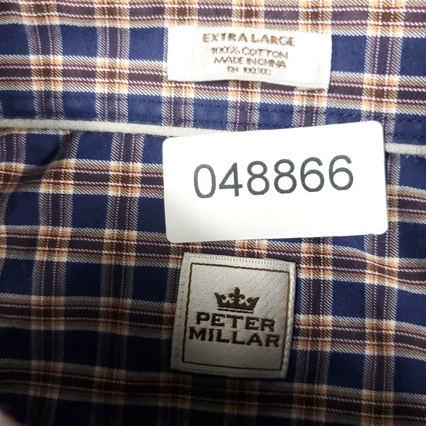 Peter Millar PETER MILLAR Button-Up Shirt Mens Size XL Blue Plaid Long Sleeve Casual Classic Size US XL / EU 56 / 4 - 6 Thumbnail