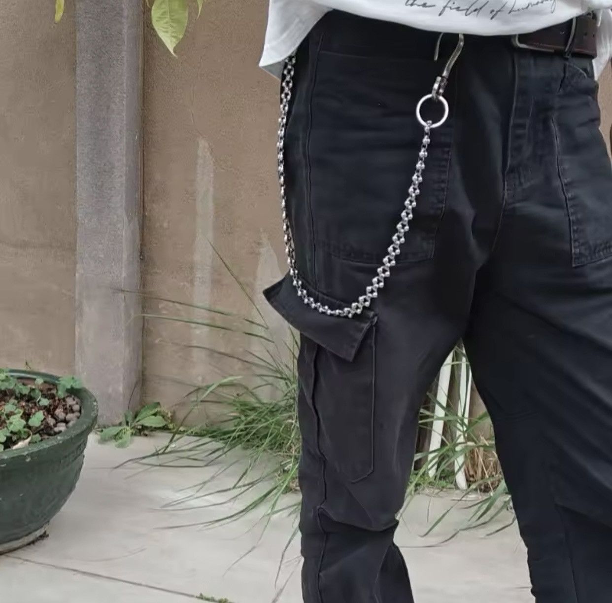 Vintage Copper Hook Round Bead Pants Chain Size ONE SIZE - 2 Thumbnail