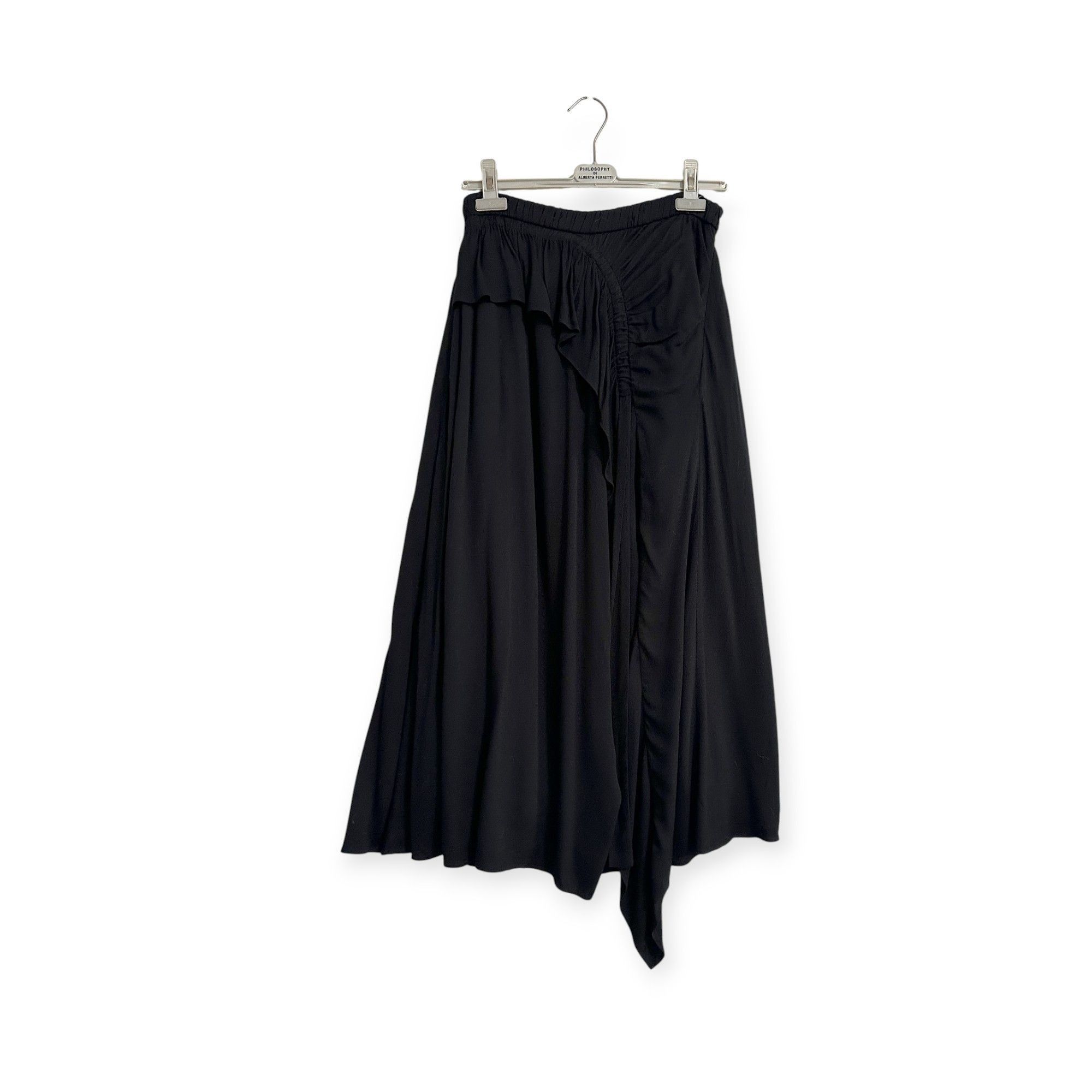 Ulla Johnson Ulla Johnson Sofia Ruffled Crepe Midi Skirt, Black, Size 4, Size 27" / US 4 / IT 40 - 1 Thumbnail