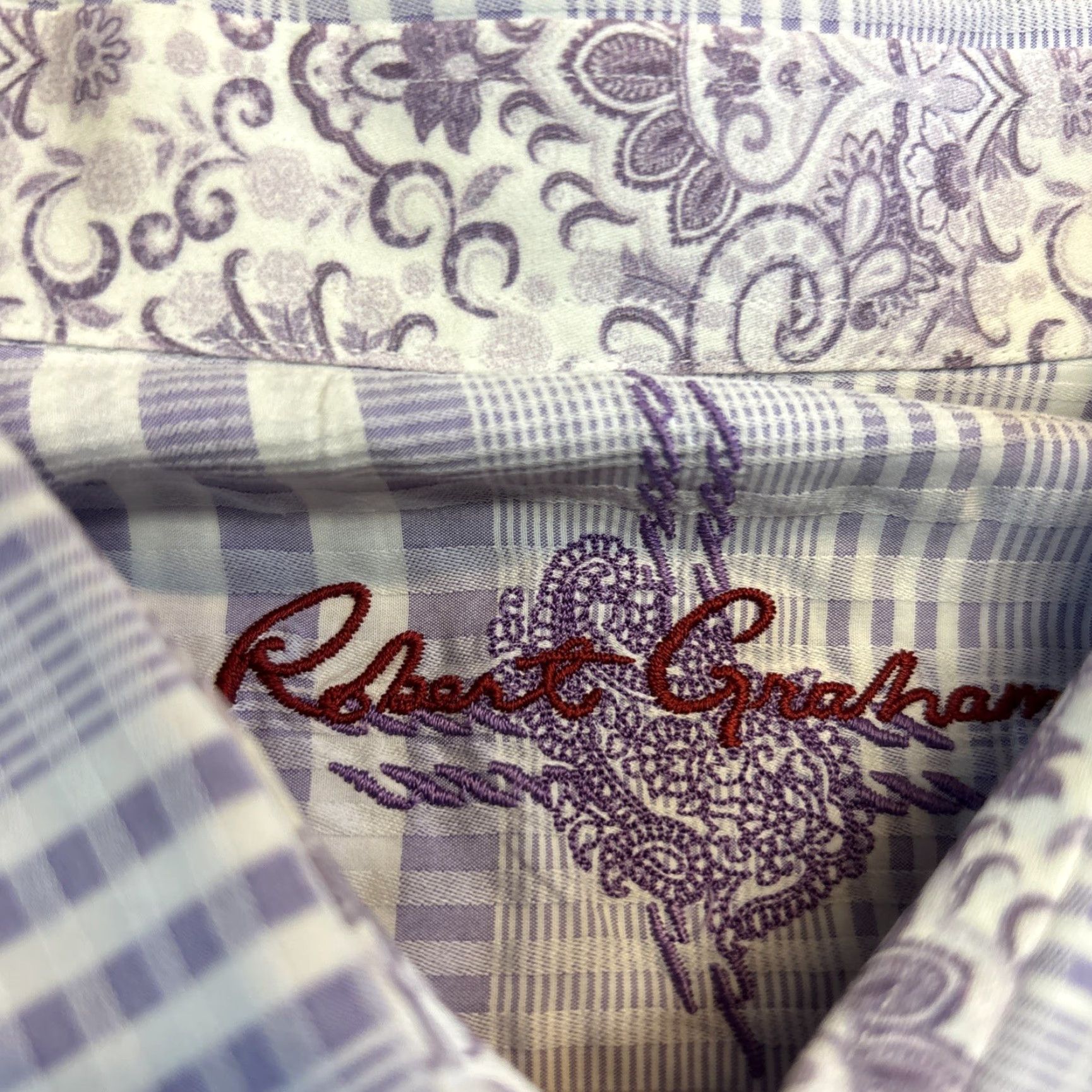 Robert Graham Robert Graham Sportswear The Candy Man Woven Shirt 2XL Men's Purple Button-Up Long Sleeve Shirt Size US XXL / EU 58 / 5 - 5 Thumbnail
