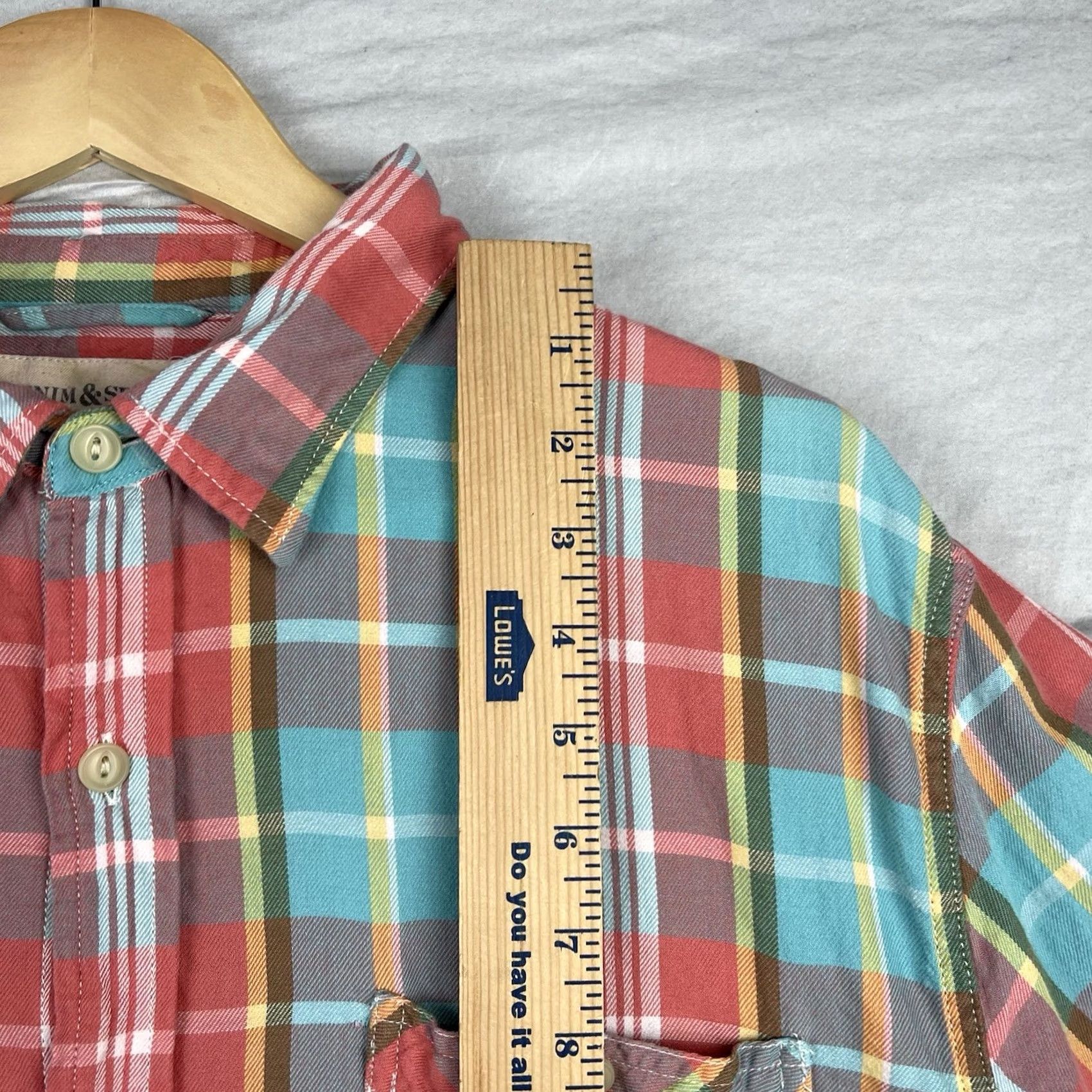 Vintage Denim & Supply Ralph Lauren Shirt Mens 2XL Pink Plaid Button-Up Kore Madras Pocket Casual Preppy Console Size US XXL / EU 58 / 5 - 3 Thumbnail