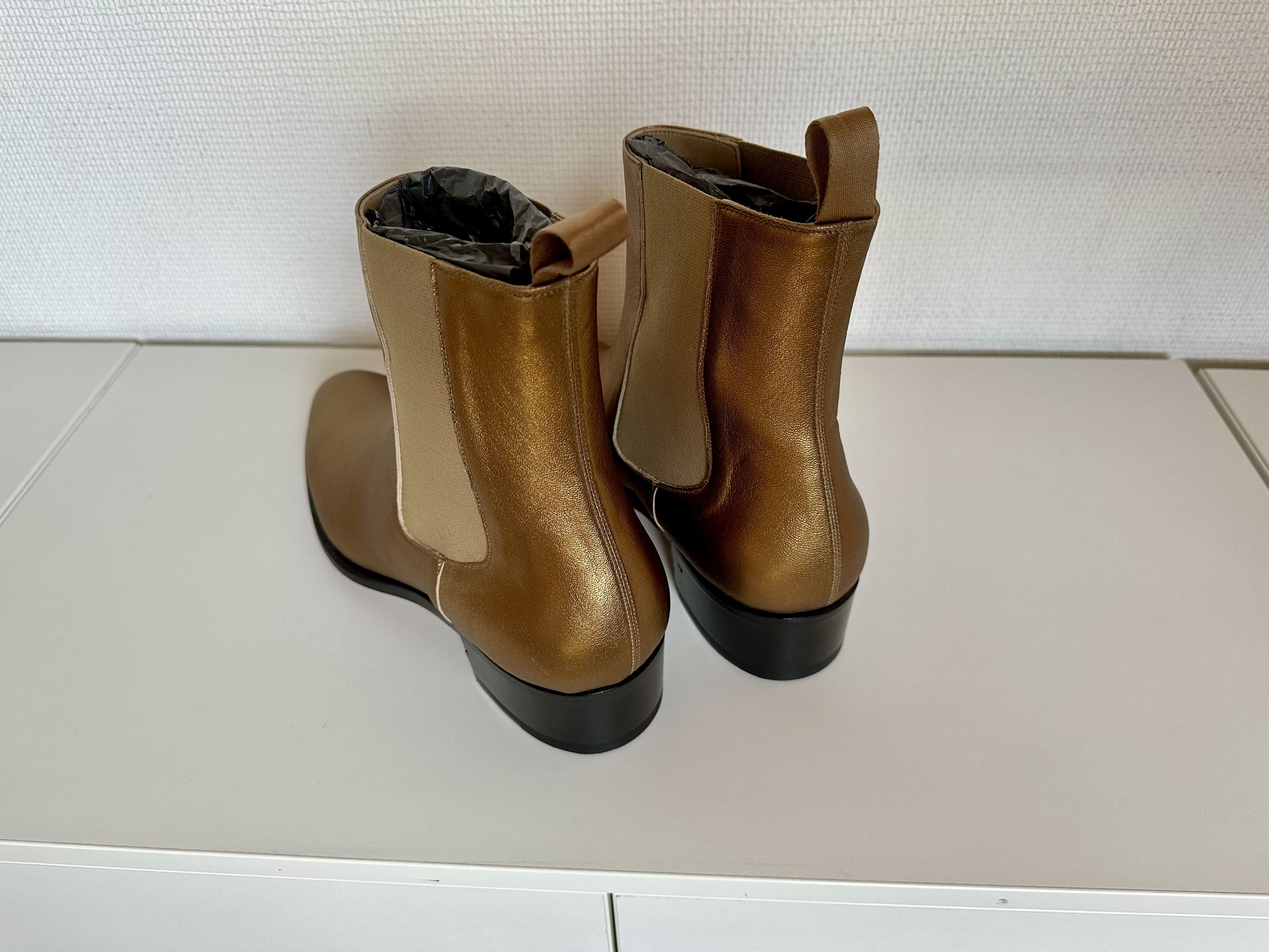 Tom Ford METALLIC LEATHER BRADDEN CHELSEA BOOT Size US 9 / EU 42 - 2 Thumbnail