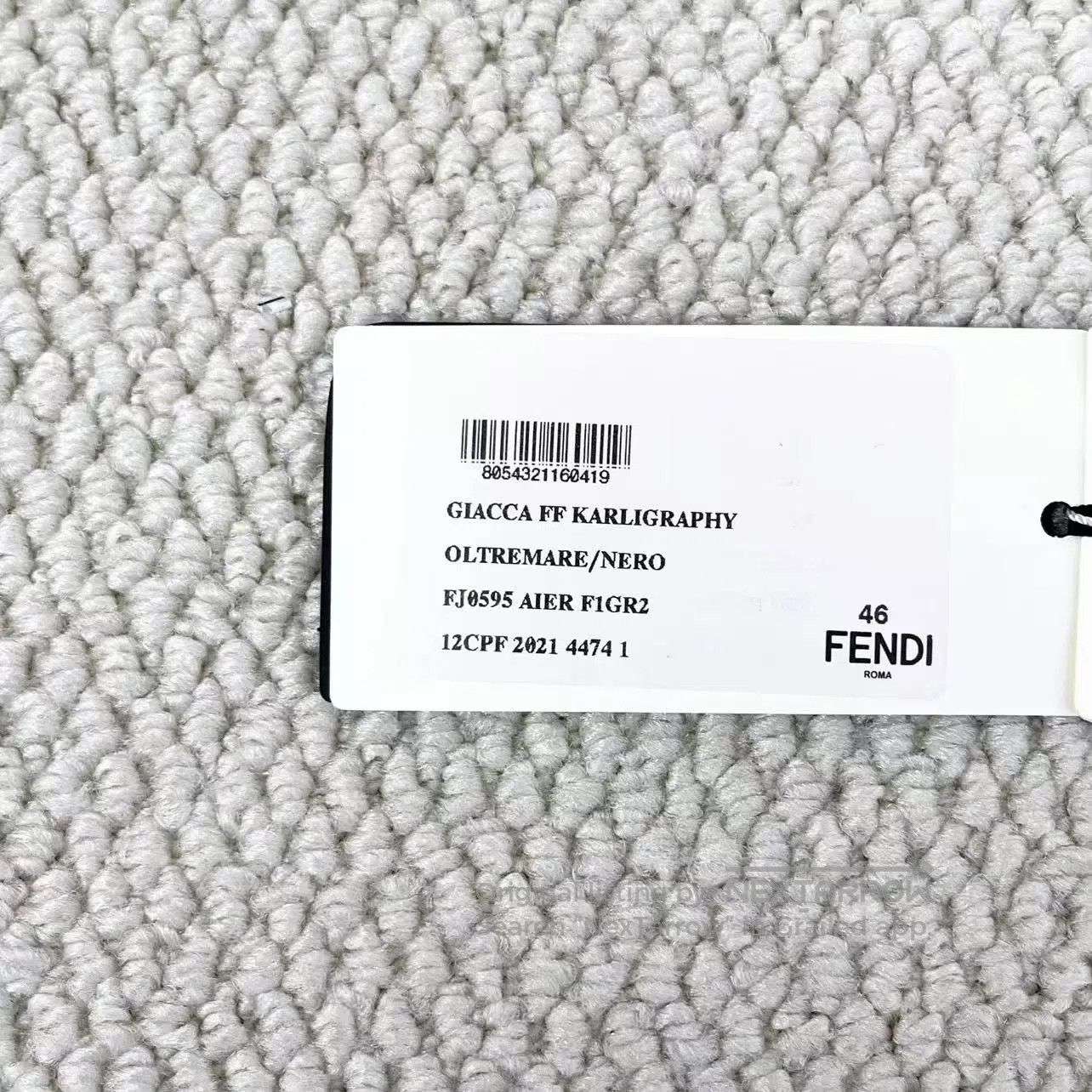 Fendi FENDI Navy Blue All-Over FF Monogram Suit| Size 52L - 4 Thumbnail