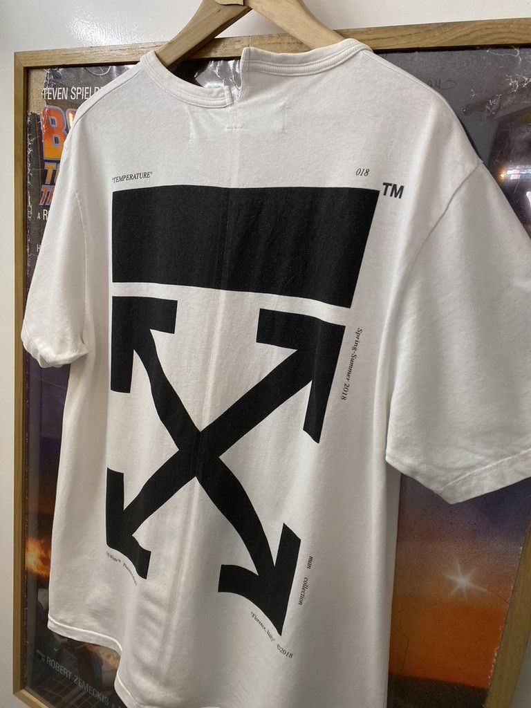 Off-White SS2018 Off-White Temperature Map Grid Asymmetrical T Shirt Size US L / EU 52-54 / 3 - 3 Thumbnail