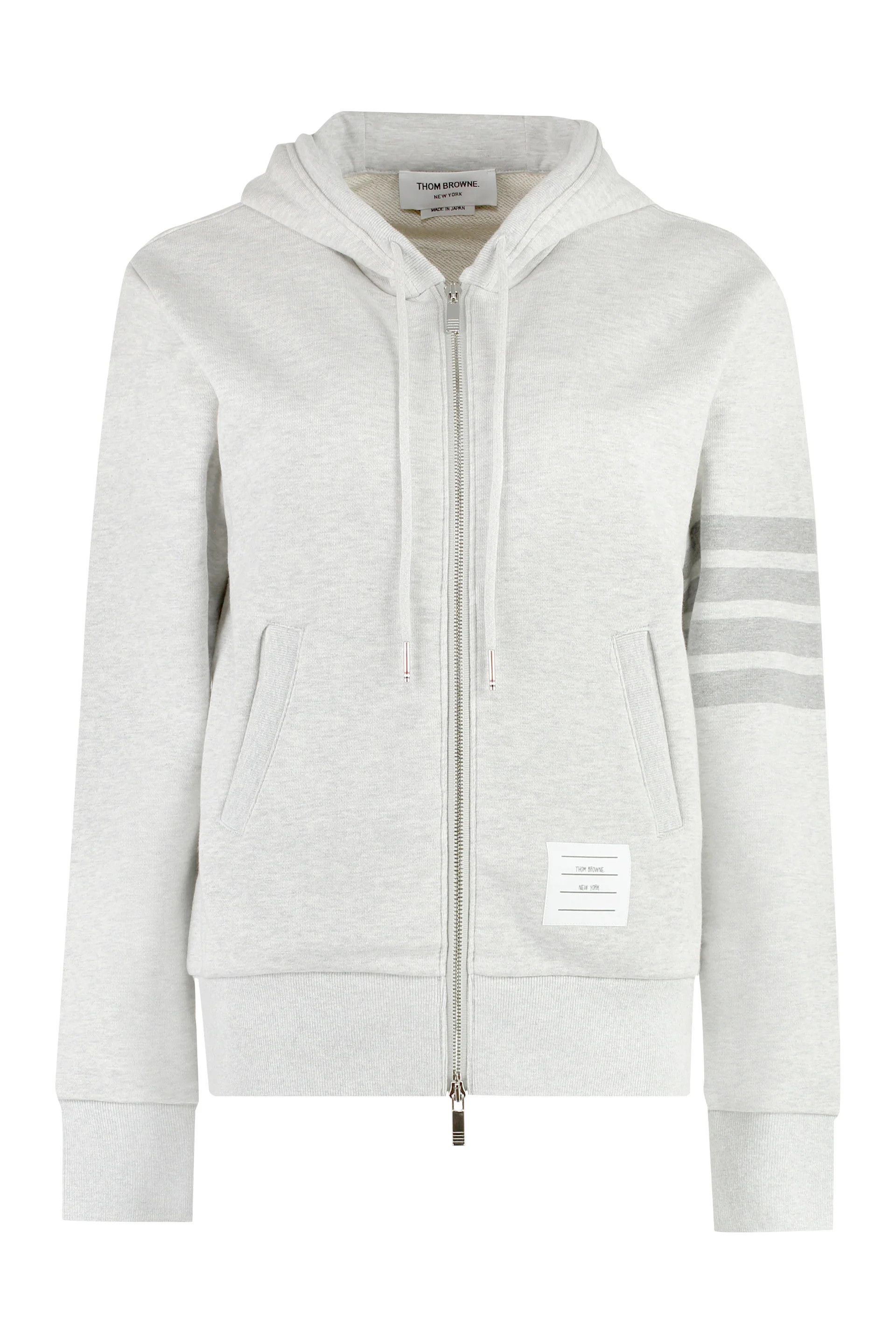 Thom Browne o1s22i1n0924 4-Bar Hoodie With Zipper in Grey Size M / US 6-8 / IT 42-44 - 1 Thumbnail
