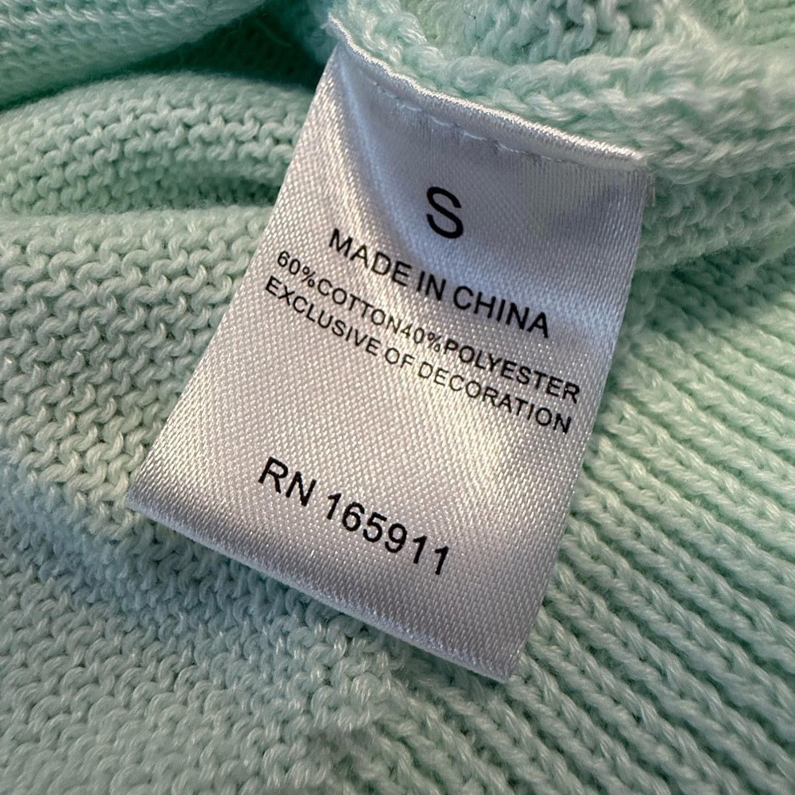 Other Grace + Karma mint green sweater fringe ribbed SZ SM Size S / US 4 / IT 40 - 8 Thumbnail