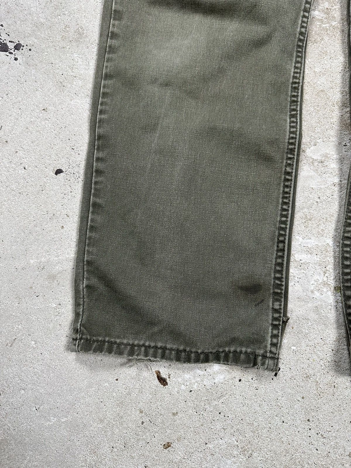 Levi's × Vintage Vintage 90s Levi’s Distressed Khaki Denim Pants Relaxed Size US 28 / EU 44 - 4 Thumbnail