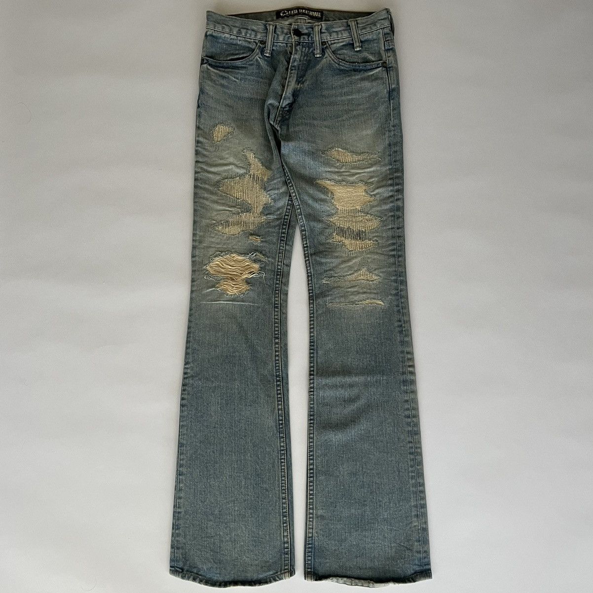 Led Rechwe 2000s Flared Distressed Boro 85s Jeans