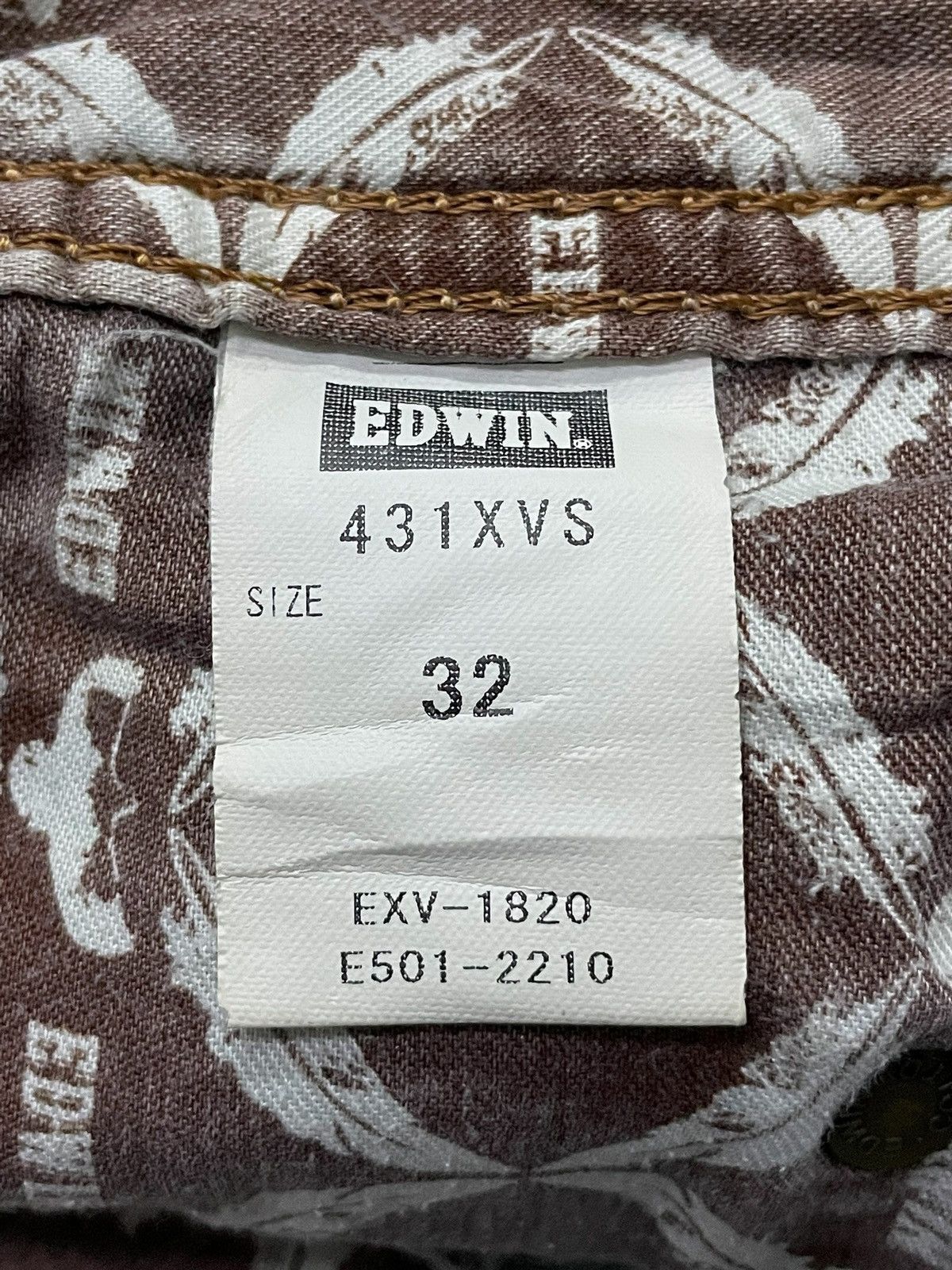 Edwin × If Six Was Nine × Japanese Brand Vintage Edwin XV Western Heavy Stitched Leather Trim Jeans Size US 32 / EU 48 - 21 Thumbnail