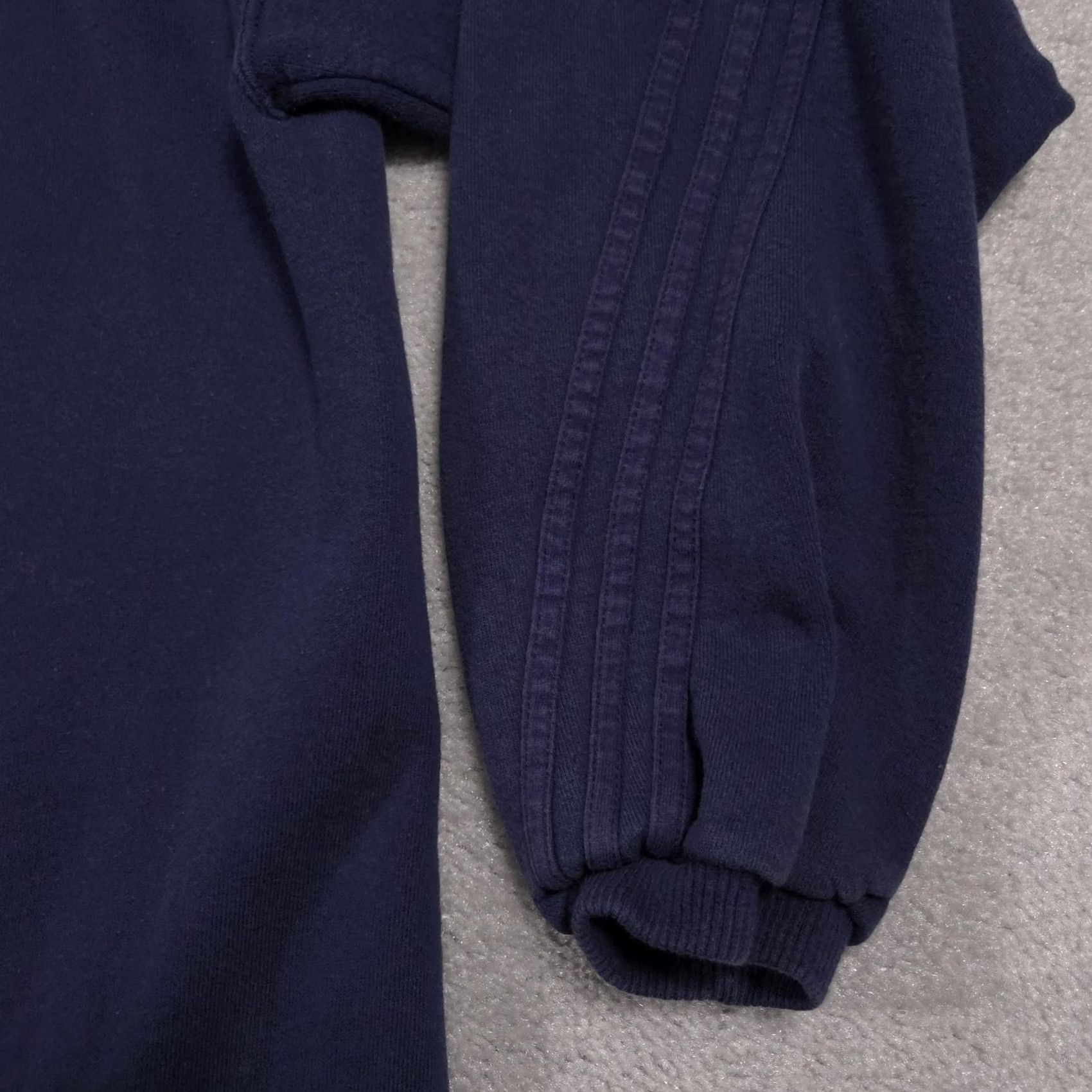 Adidas VINTAGE Adidas Sweater Mens XL Crewneck Pullover Navy Blue Three Stripe Logo Retro 00s Cotton Polyester Solid Knit Ribbed Cuffs Hem Size US XL / EU 56 / 4 - 5 Thumbnail