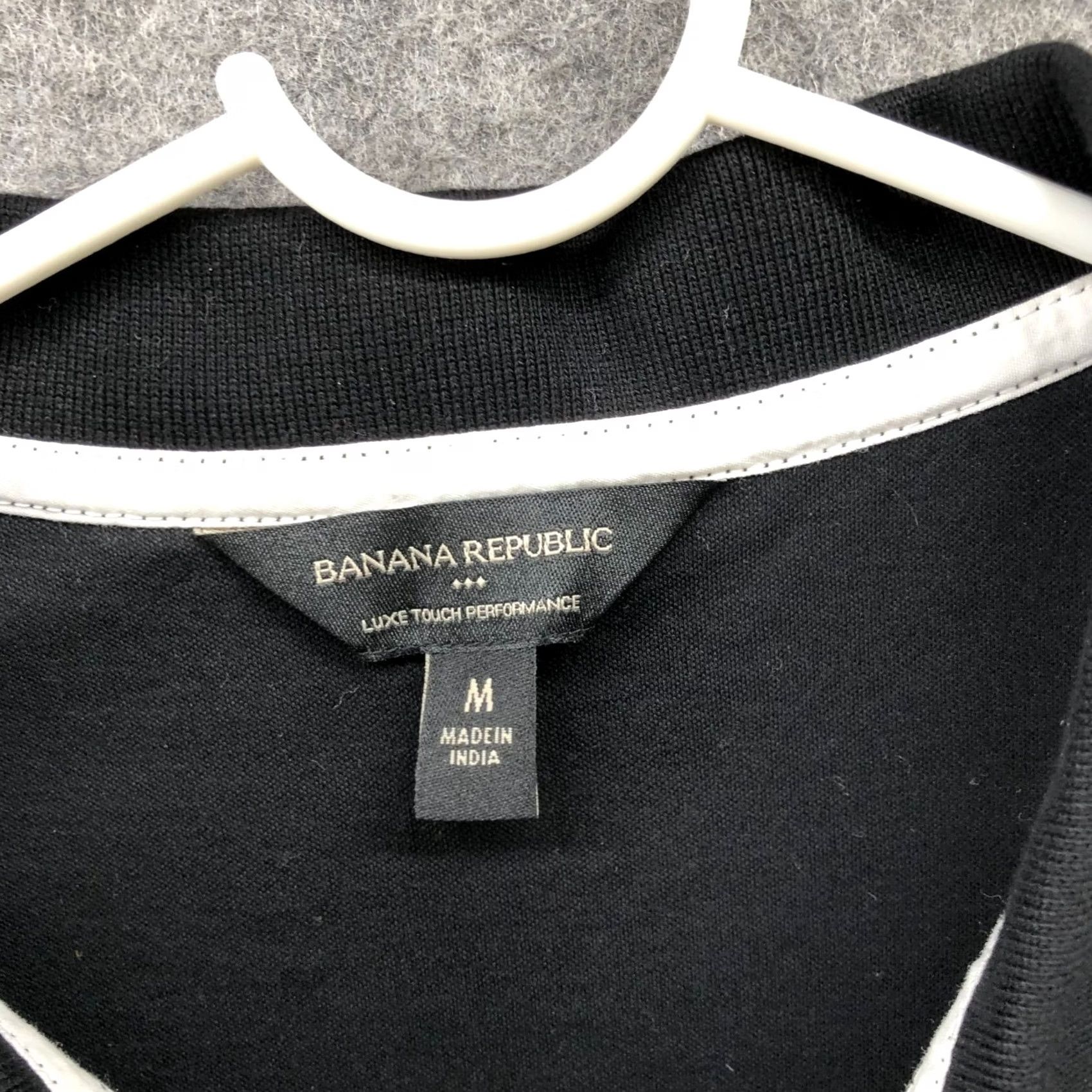 Banana Republic Banana Republic Polo Shirt Mens M Black Short Sleeve Knit 100% Cotton Collared Button Spread Golf Activewear Casual Size US M / EU 48-50 / 2 - 5 Thumbnail