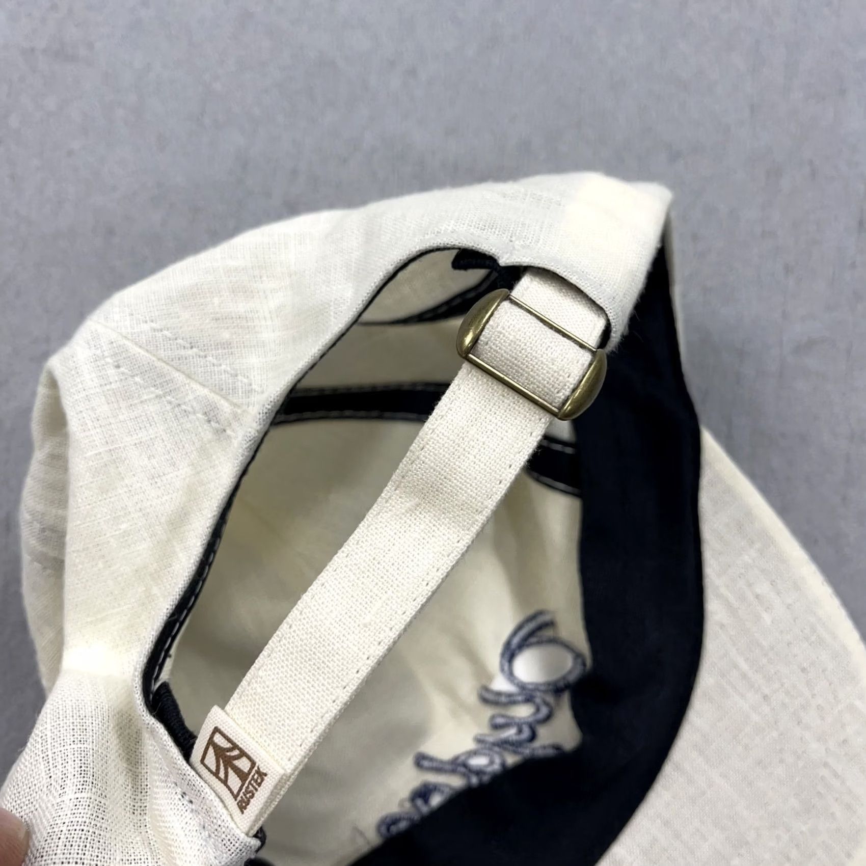 Vintage Rustek Hat Adult One Size Ivory Hemp Golf Hat Strapback Camp Boho Lightweight Adjustable Men Size ONE SIZE - 6 Thumbnail