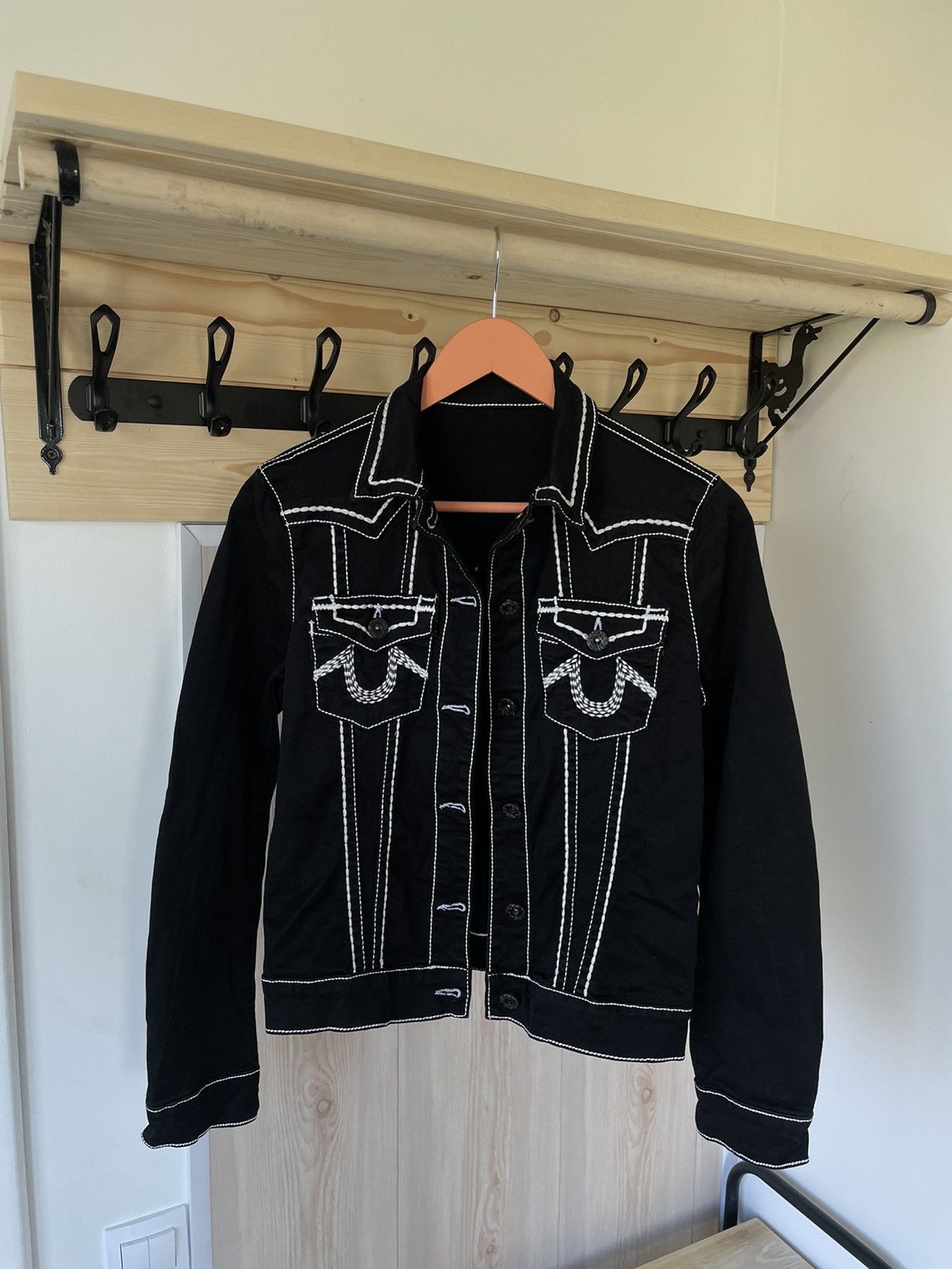 True Religion × Vintage True Religion Jimmy Trucker Jacket Y2K Rare Size US L / EU 52-54 / 3 - 8 Thumbnail