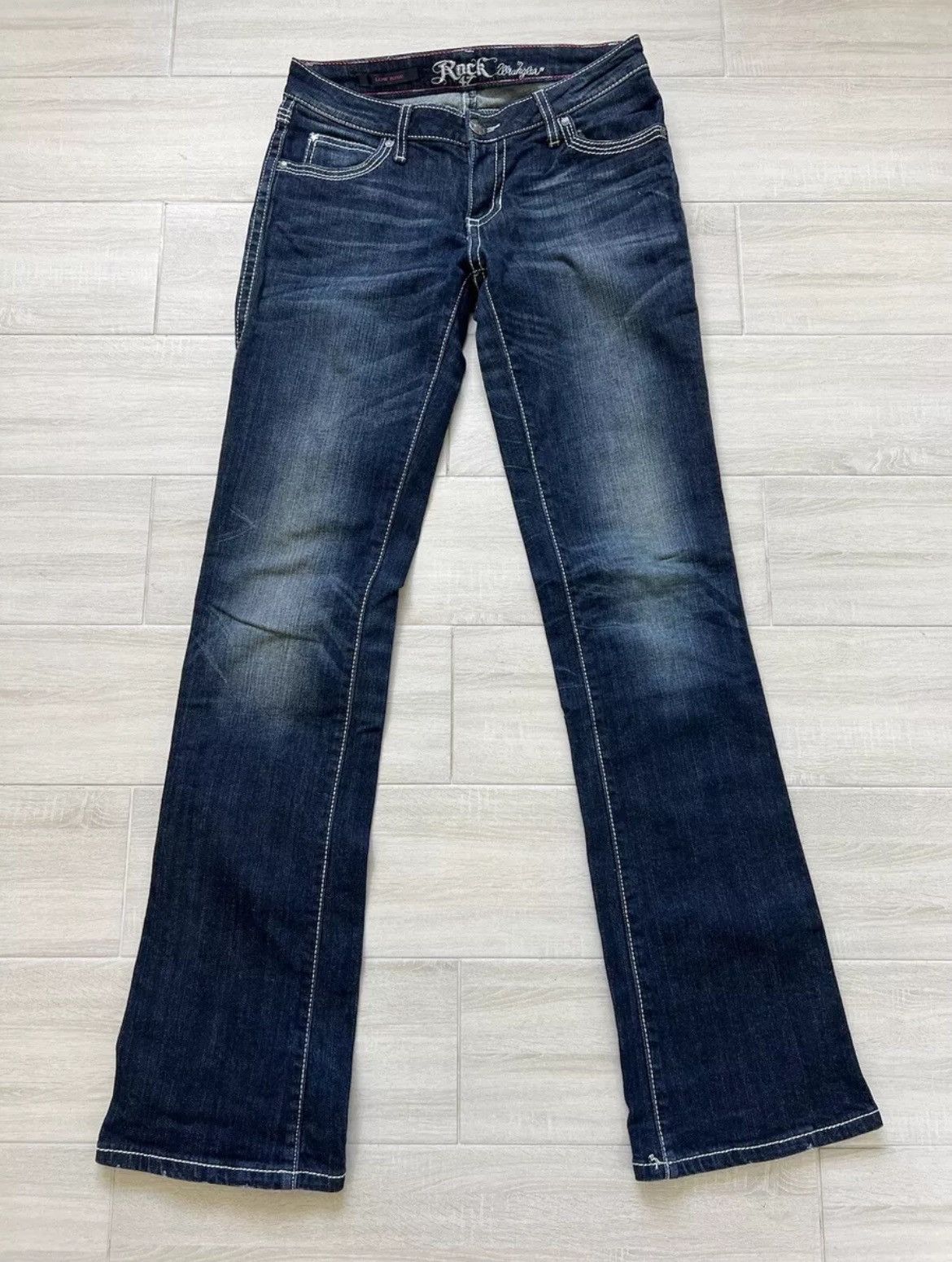 Vintage × Wrangler VTG women's jeans Wrangler Rock 47 Low Rise blue dark Cotton Size 34" / US 12 / IT 48 - 1 Thumbnail