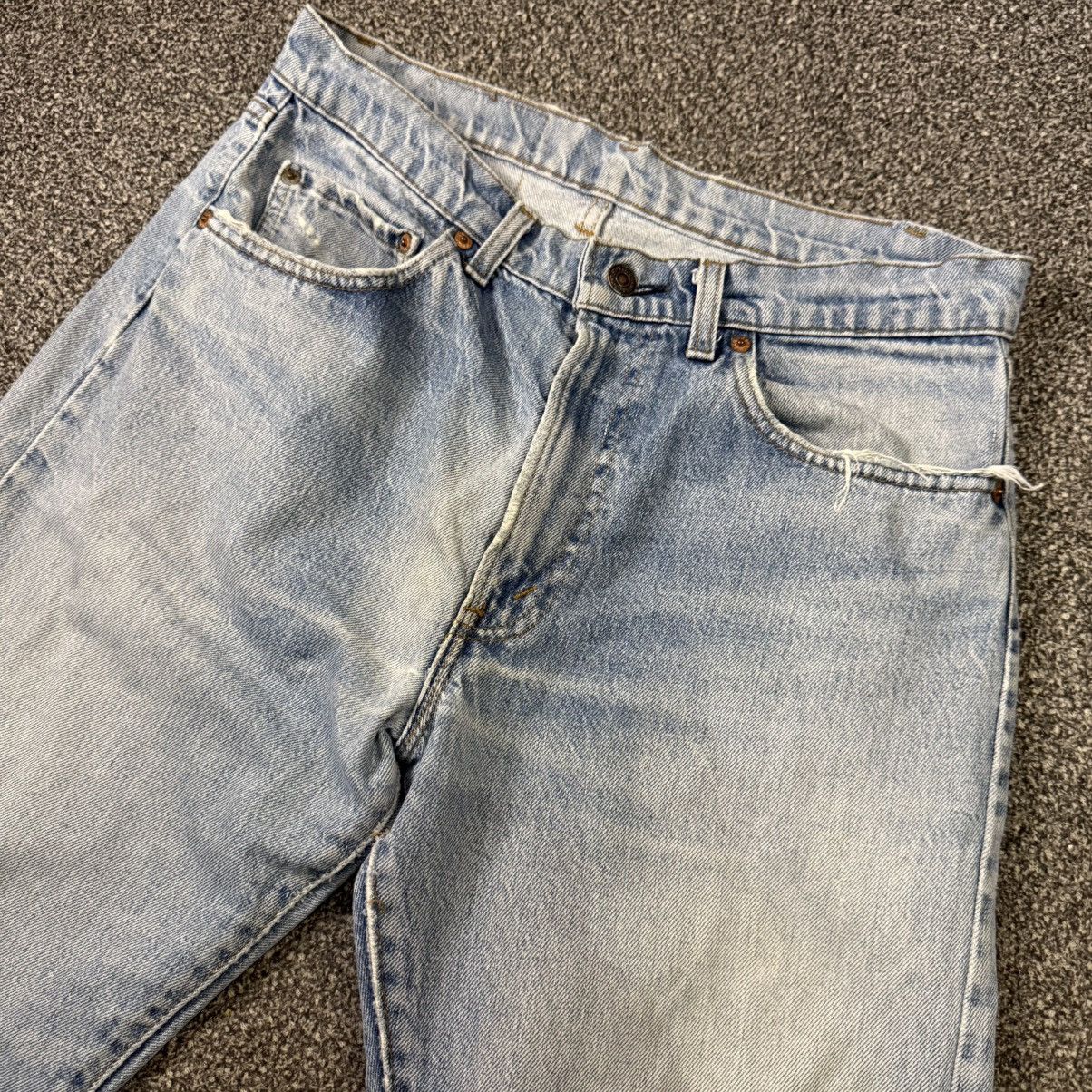 Levi's Vintage Clothing 70s 80s Levis 501 Distressed Aging Rindem Denim W34 USA Size US 34 / EU 50 - 3 Thumbnail