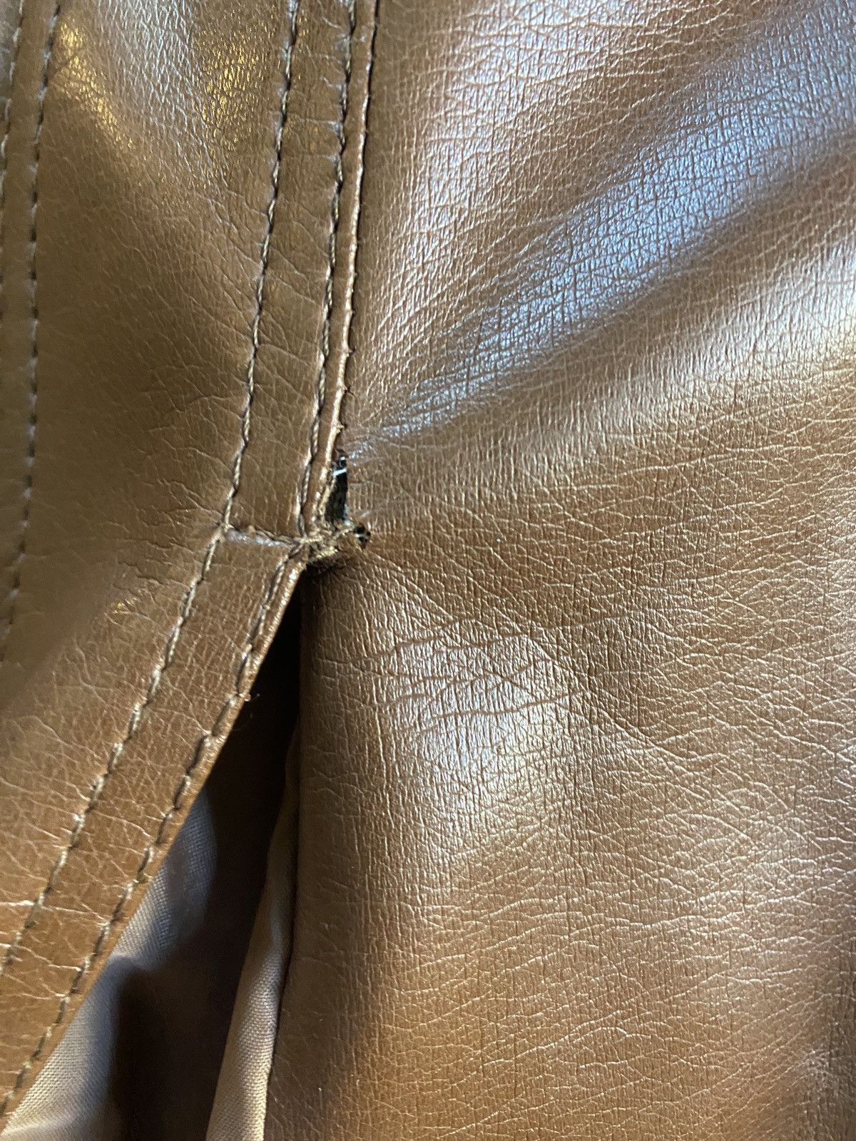 Sears Vintage 60’s Sears Brown Pleather Faux Fur Retro Jacket Size US L / EU 52-54 / 3 - 6 Thumbnail