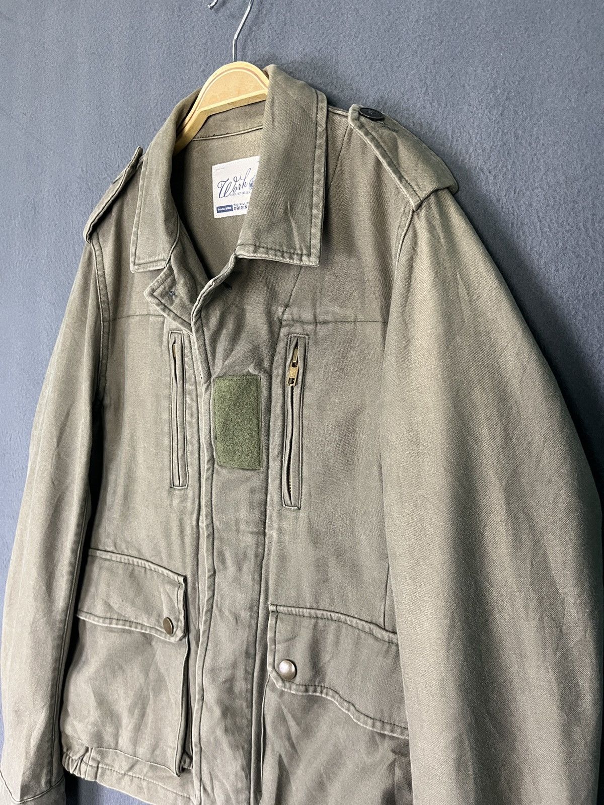 Japanese Brand Work by Luca Utility Jacket Garment Stencil Backhit Size S / US 4 / IT 40 - 5 Thumbnail