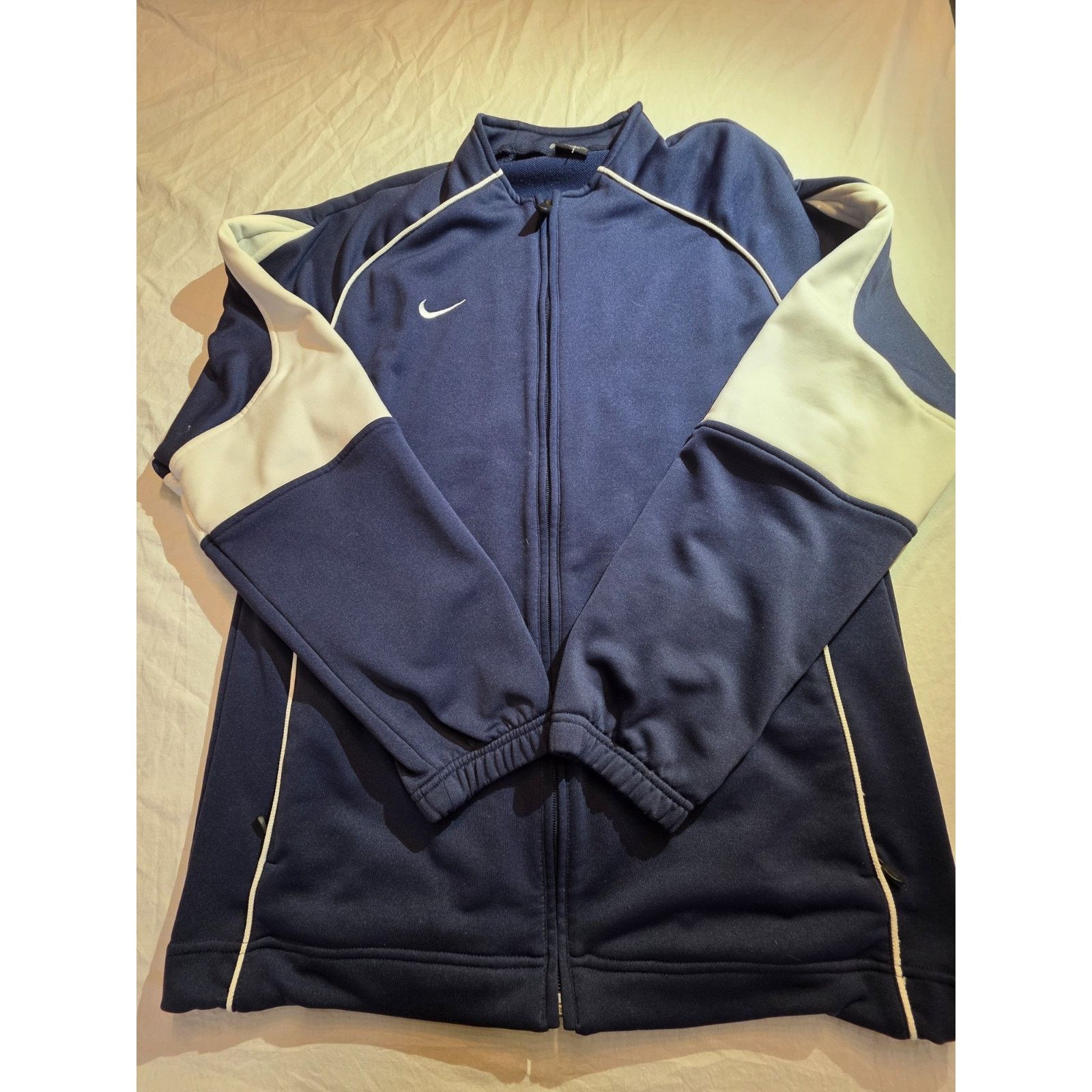 Nike Nike Men's Size Large Full Zip Lightweight Navy Blue Track Size US L / EU 52-54 / 3 - 1 Thumbnail