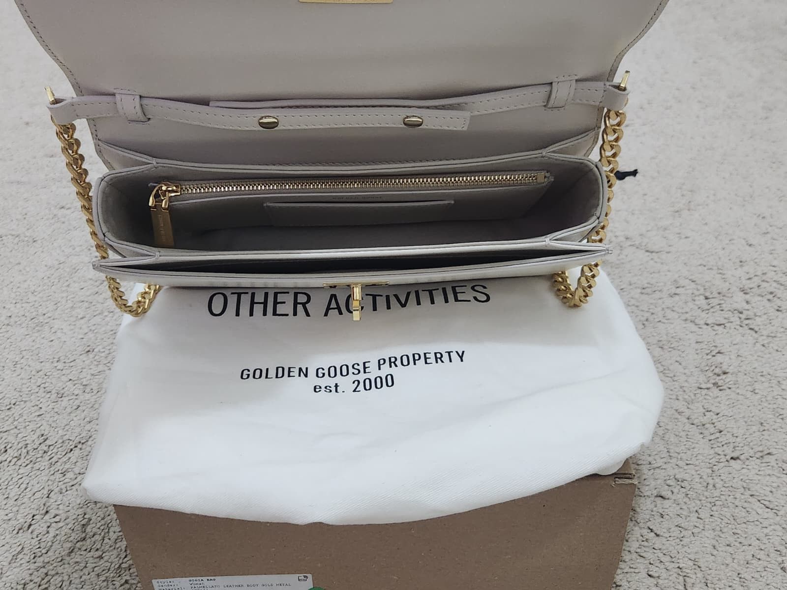 Golden Goose Golden Goose Gioia Bag in butter-colored boarded leather Size ONE SIZE - 9 Thumbnail