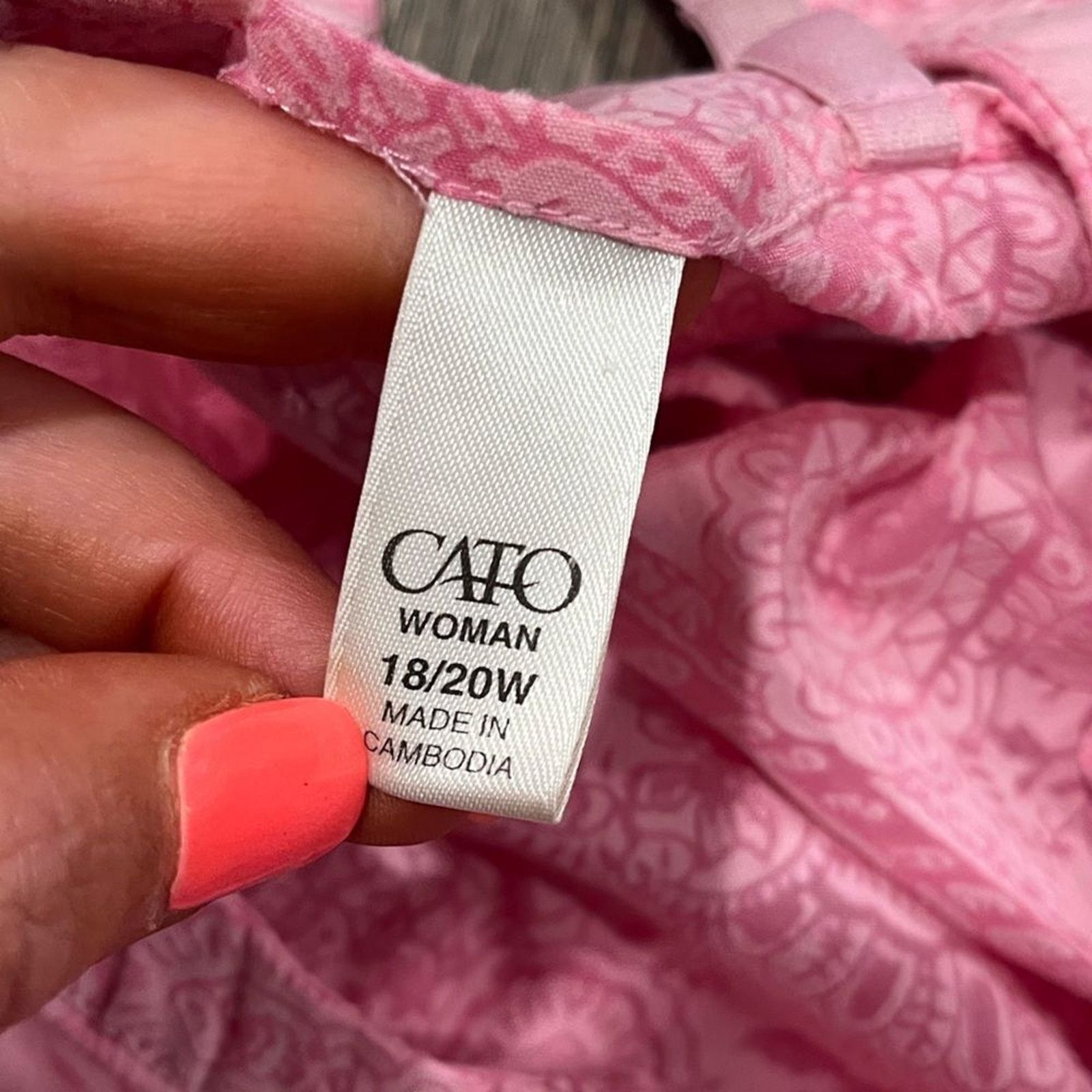 Vintage Cato Paisley Printed Cami Top Scoop Neck Strappy Size 18/20W Size L / US 10 / IT 46 - 4 Thumbnail