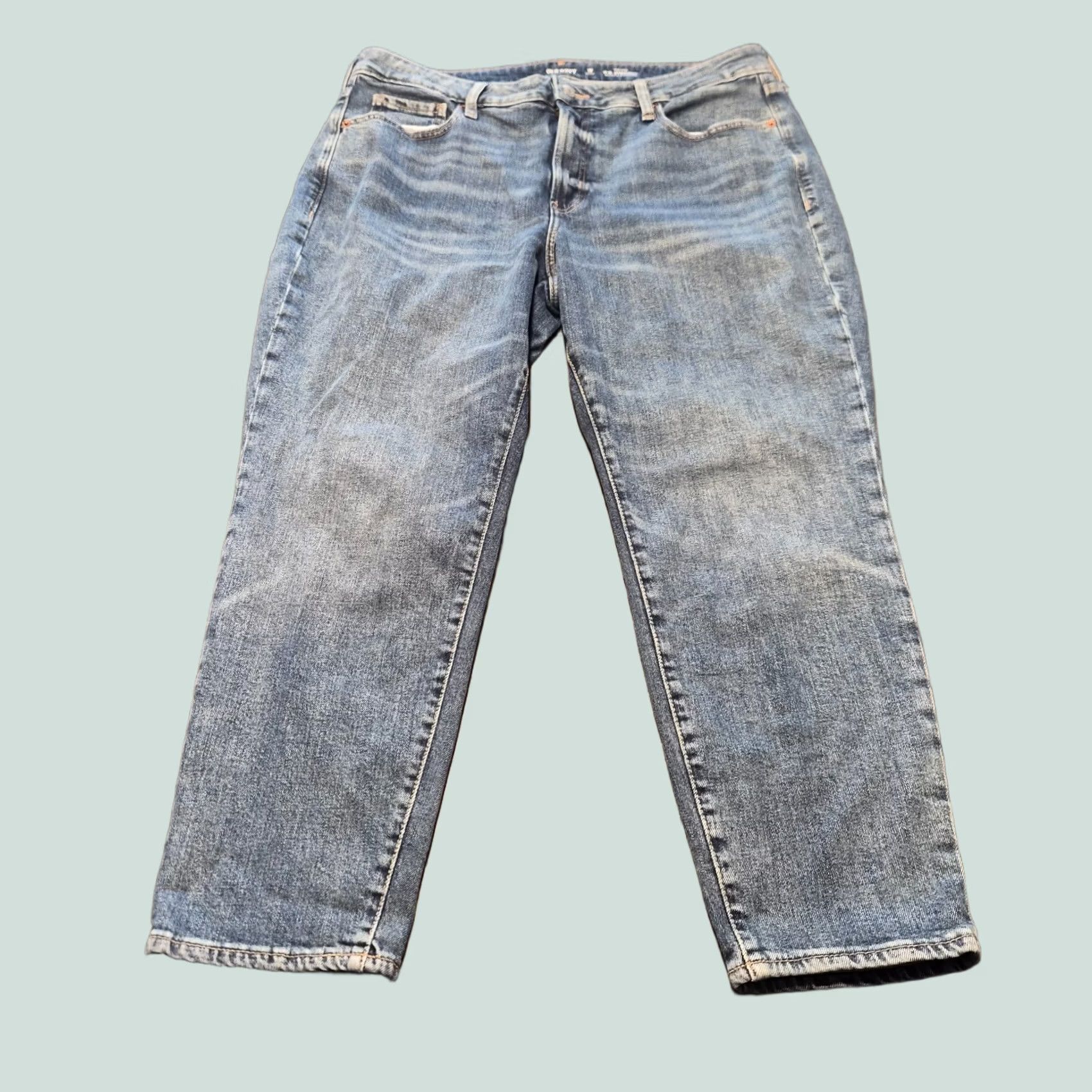Old Navy Old Navy Women Jeans 16 Petite 16P High Rise Straight Blue Denim Size 38" / US 16 / IT 52 - 1 Thumbnail