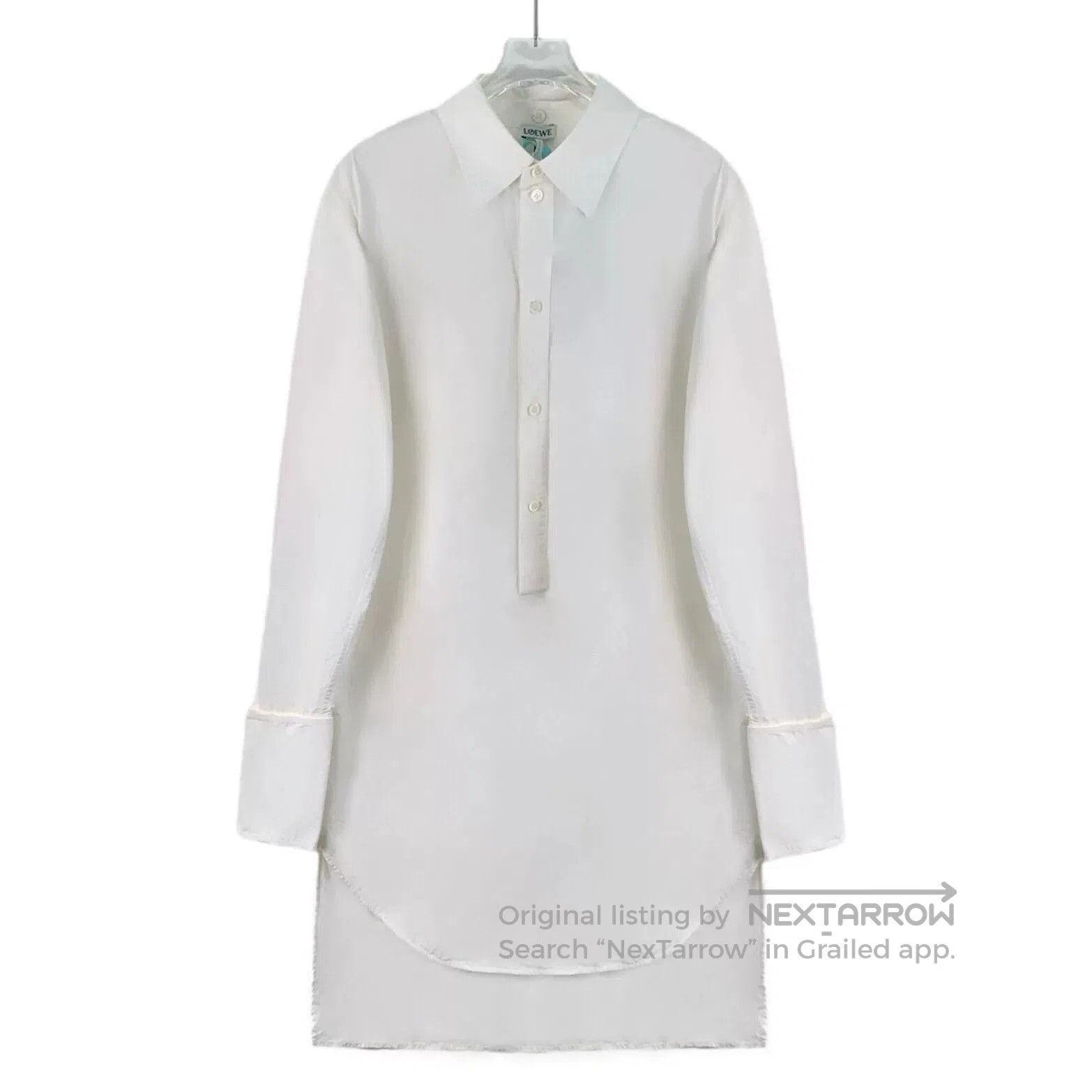 Loewe Loewe White Cotton Shirt Dress. Size XXS / US 00 / IT 34 - 1 Thumbnail