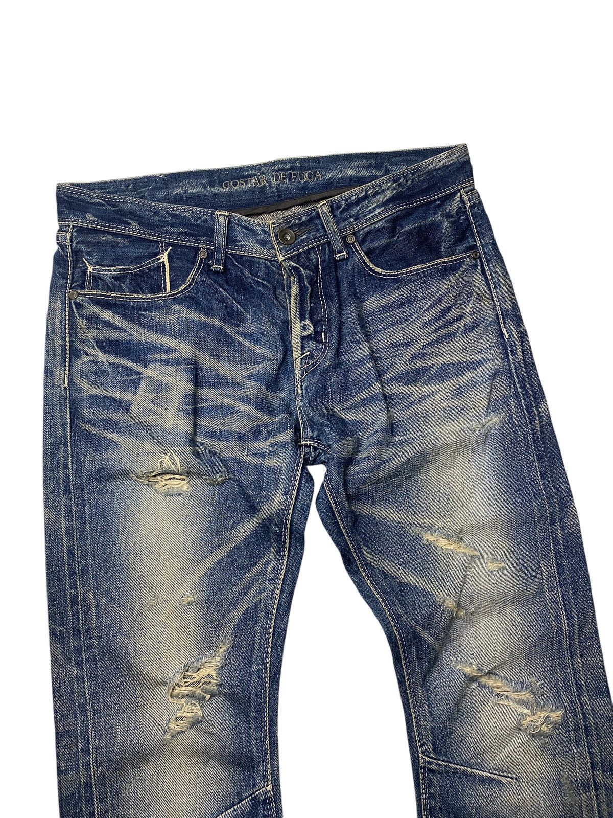 If Six Was Nine 2000's Gostar De Fuga Clawmark Seawash Selvedge Jeans Size US 29 - 4 Thumbnail