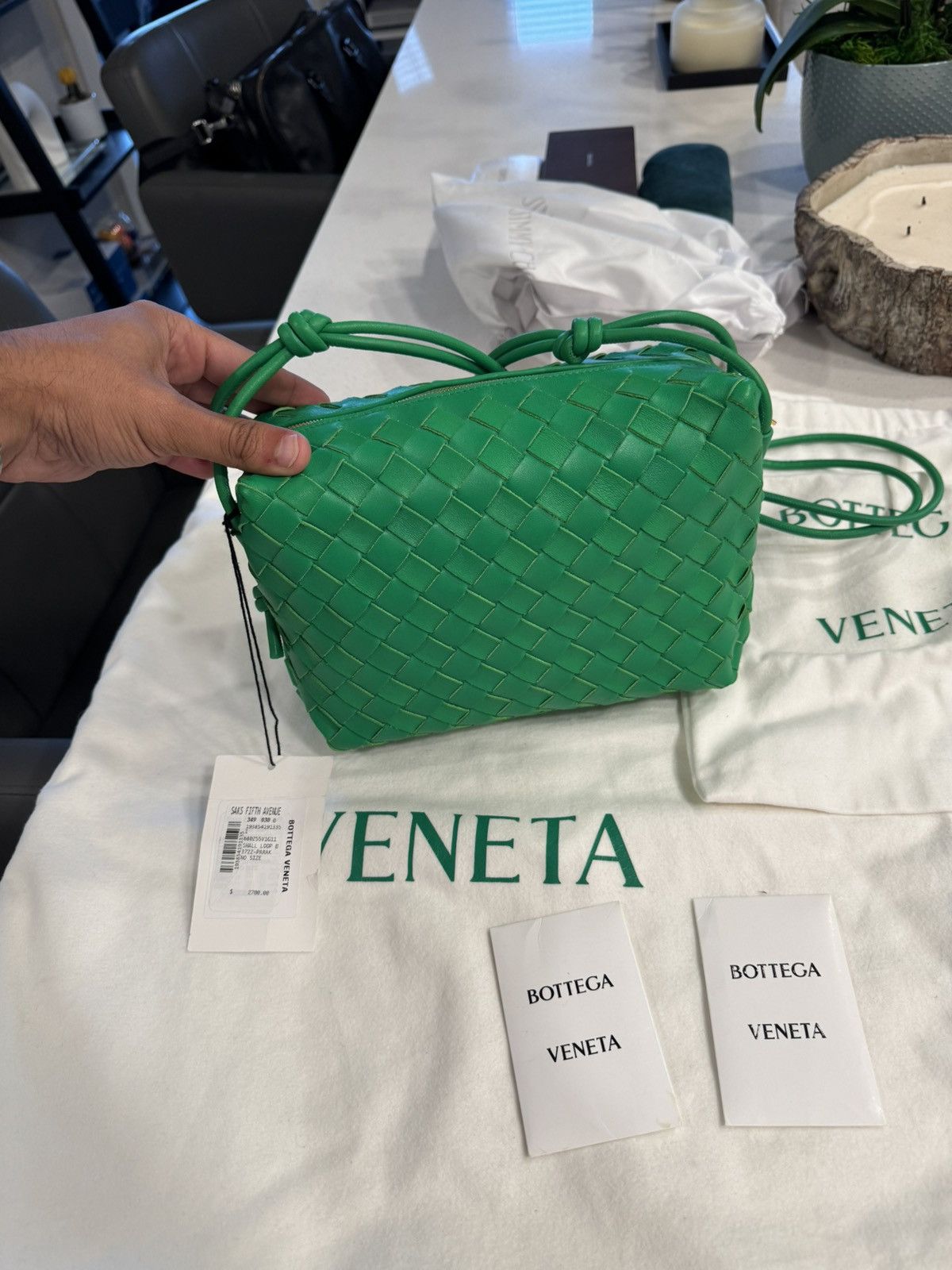 Bottega Veneta Bottega Veneta Medium Nodini Intrecciato Leather Bag Size ONE SIZE - 8 Thumbnail