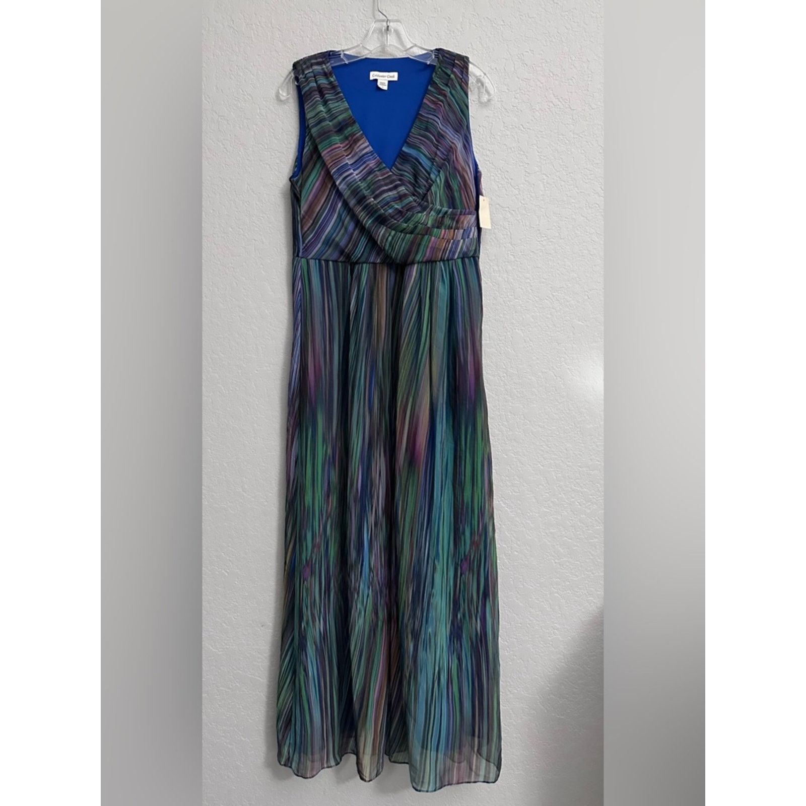 Coldwater Creek Coldwater Creek Women Chiffon Maxi Full V Neck Dress Size 14 Size XL / US 12-14 / IT 48-50 - 1 Thumbnail