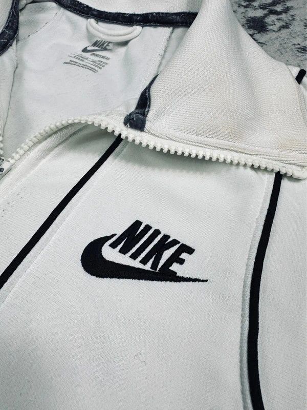 Nike Vintage Nike 90s M White Black Logo Zip Track Jacket Size M / US 6-8 / IT 42-44 - 5 Thumbnail