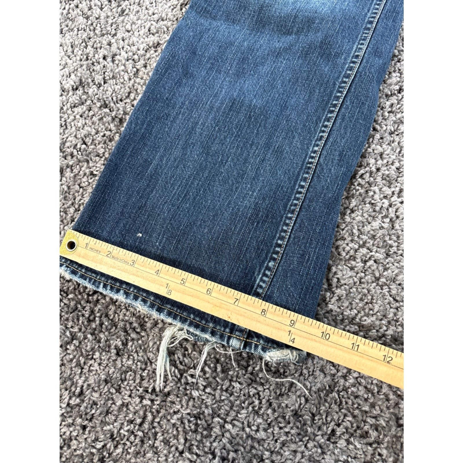 American Eagle Outfitters VINTAGE American Eagle Outfitters Jeans Bootcut Men's 38x32 Distressed Blue Med Wash 5-Pocket Denim Baggy Relaxed Leather? Size US 38 / EU 54 - 3 Thumbnail
