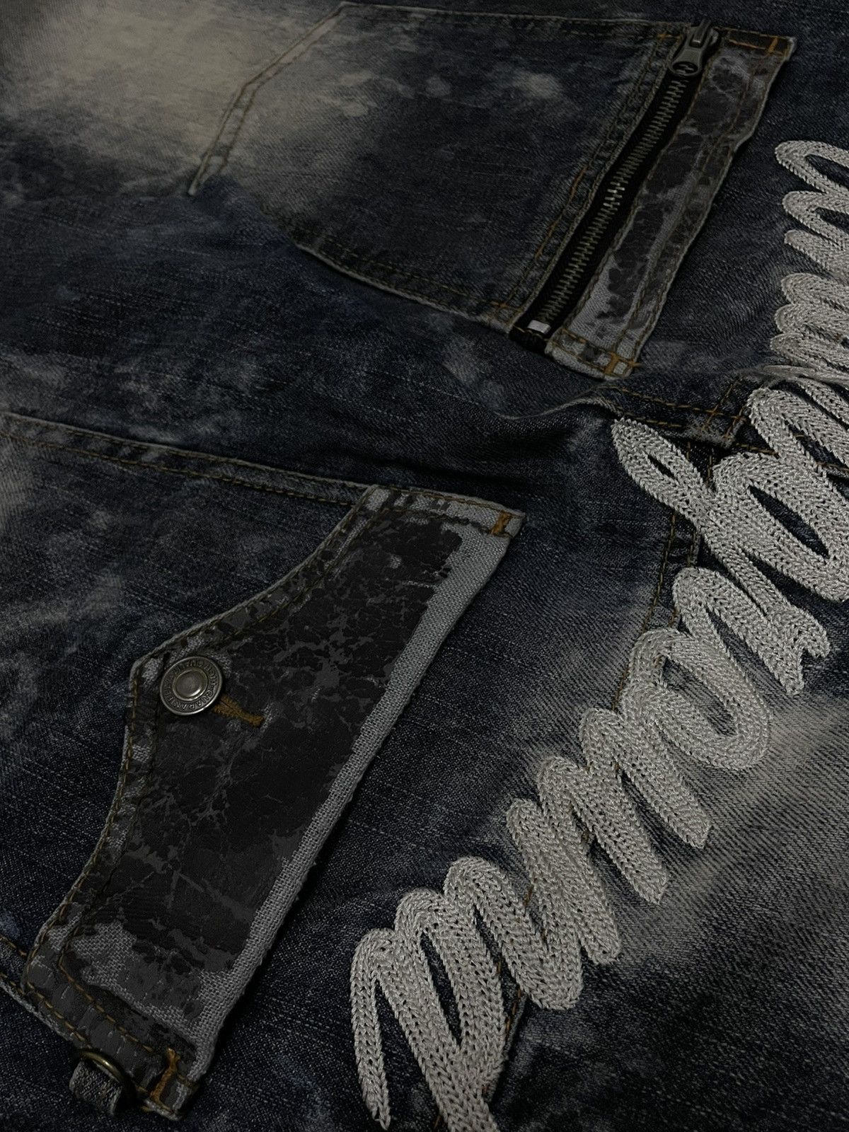 Hysteric Glamour Vintage 90’s Japan Designer Iconic Nylaus ‘UNDERGROUND’ Jean Size US 29 - 13 Thumbnail