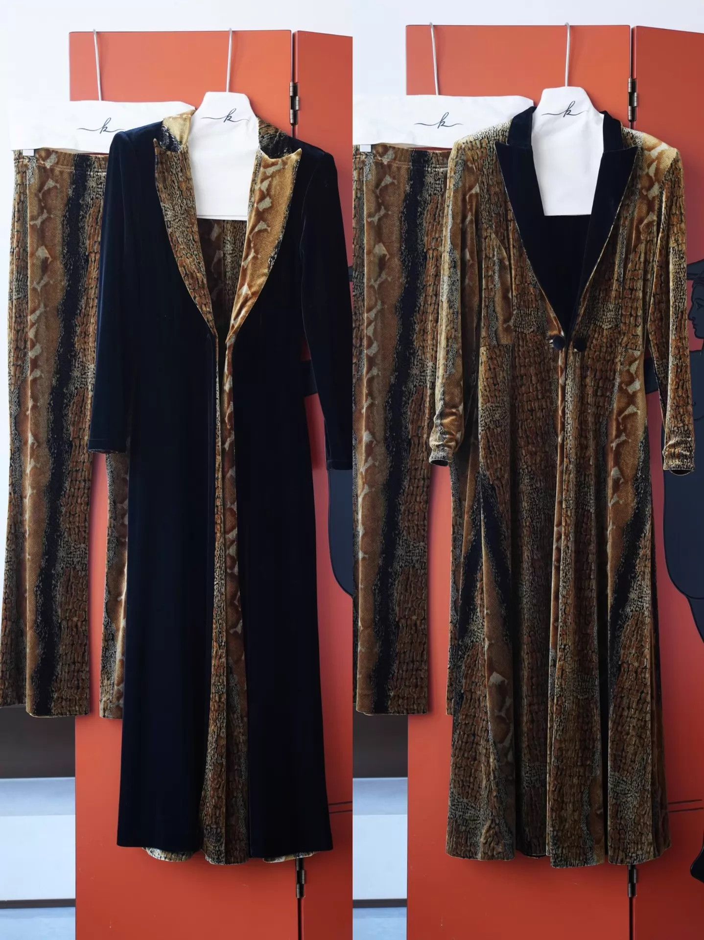Vintage women's USA Vintage Stretch Velvet Animal Print Set S/M Size S / US 4 / IT 40 - 3 Thumbnail