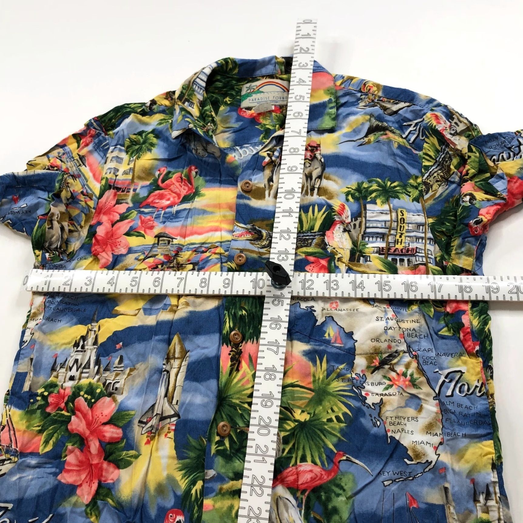 Paradise Found Paradise Found Small Button Short Sleeve Collared Hawaiian Floral Shirt Rayon Size US S / EU 44-46 / 1 - 4 Thumbnail