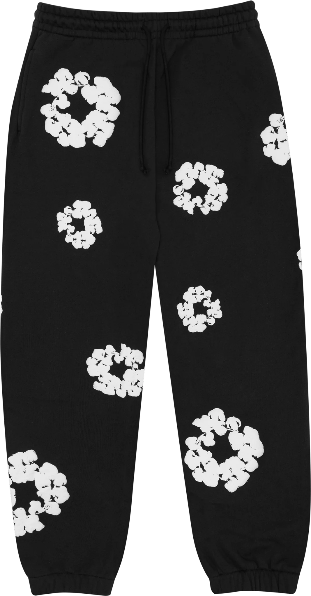 image of Denim Tears The Cotton Wreath Sweatpants Black (Sz Xxlarge), Men's (Size 38)