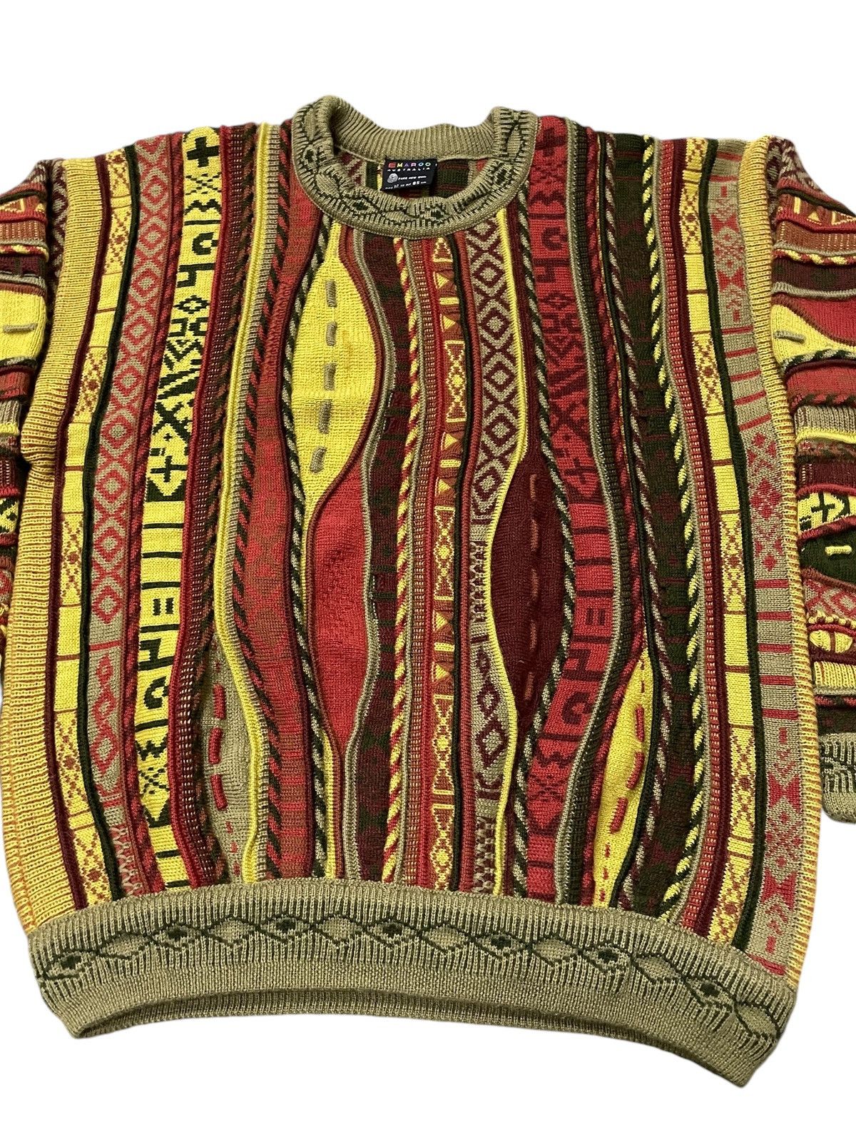 Coogi × Tundra Emaroo Australia 3D Coloured Cable Knit Coogi Style Sweater Size US M / EU 48-50 / 2 - 4 Thumbnail