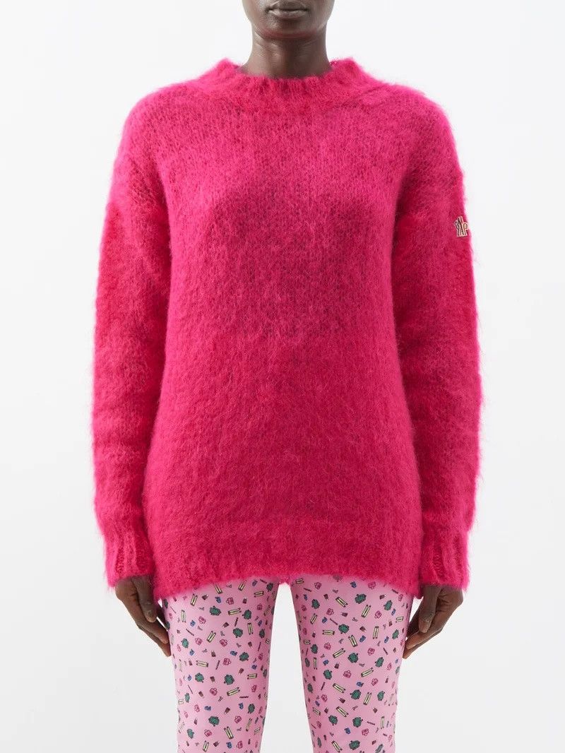 Moncler o1y1125 Round Collar Sweater in Fuchsia Size XXS / US 00 / IT 34 - 1 Thumbnail