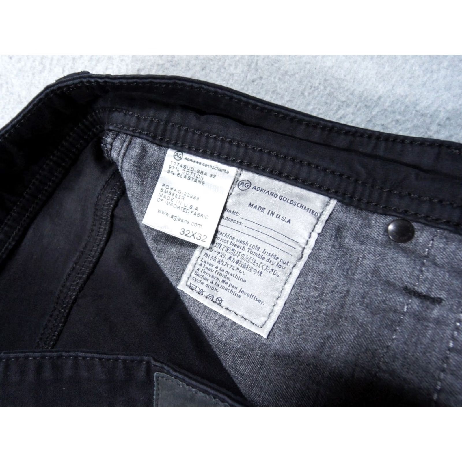 Vintage AG Adriano Goldschmied Pants Mens 32x32 Black Chino The Graduate Tailored Leg Adult Size US 32 / EU 48 - 7 Thumbnail