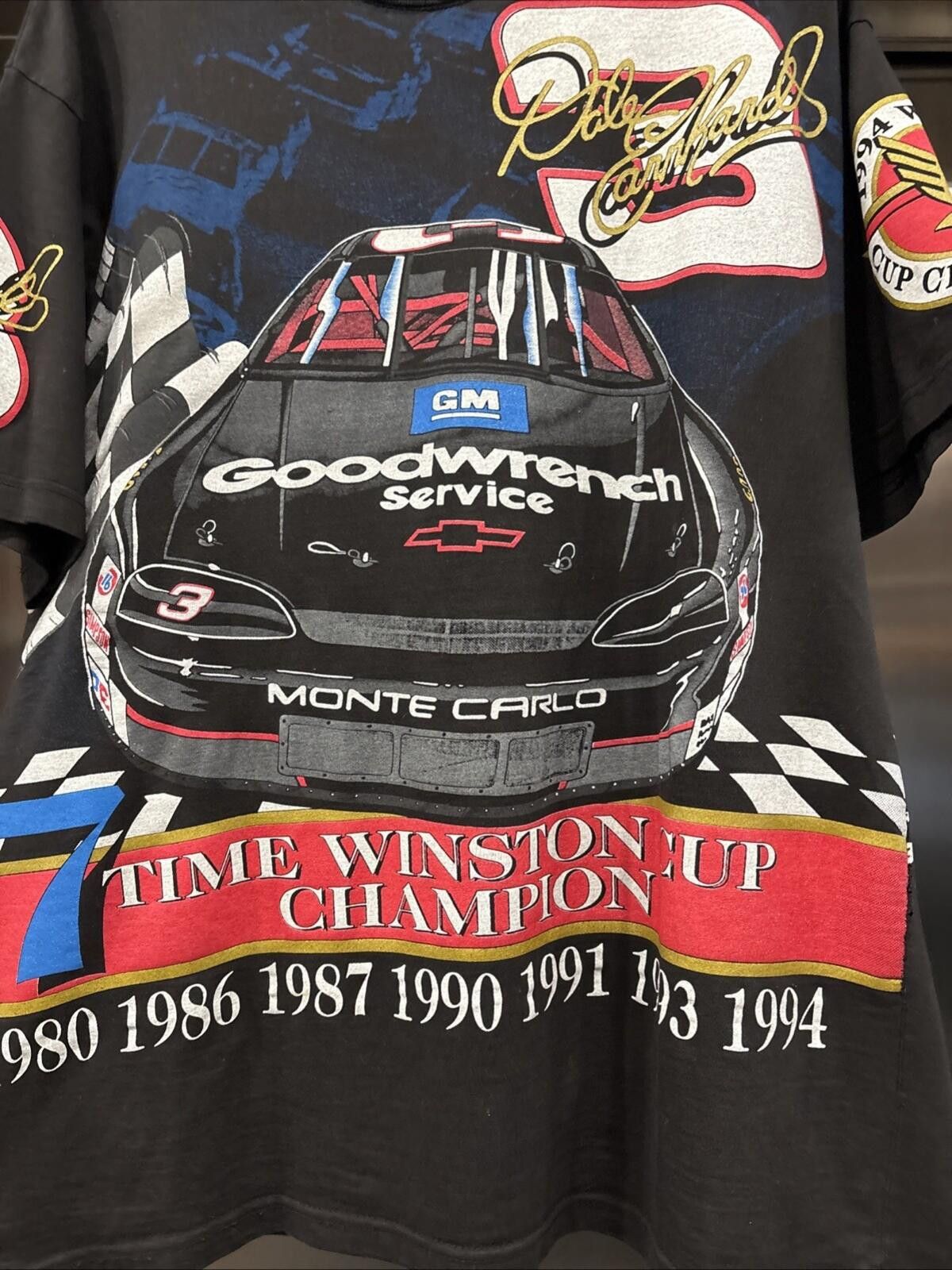 NASCAR Y2K Vintage Dale Earnhardt Winston Cup Aop t Shirt Size US M / EU 48-50 / 2 - 4 Thumbnail