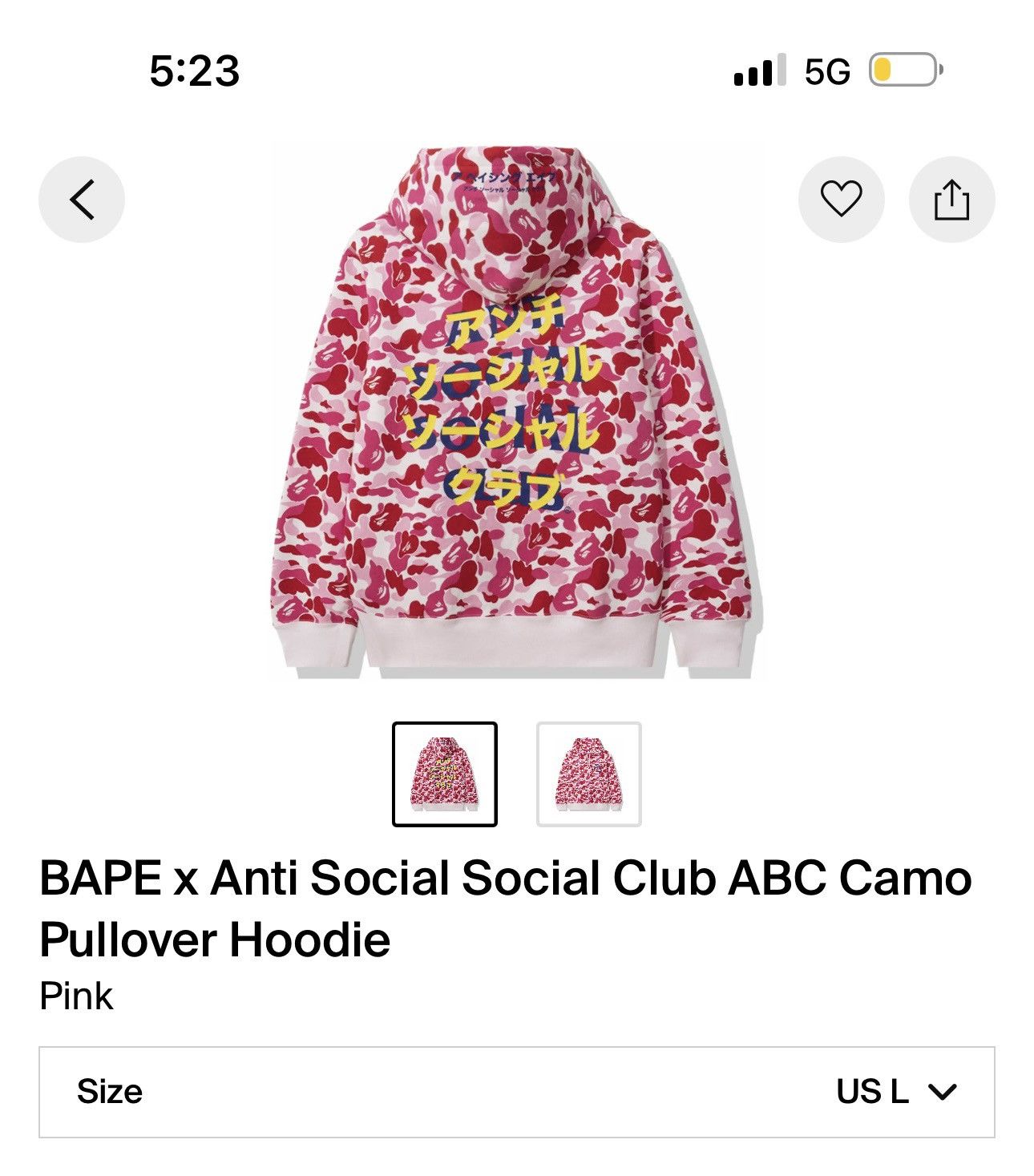 人気！Bape x Anti Social Social Club LA Camo Hoodie White Anti Social Social Club × Bape | Grailed