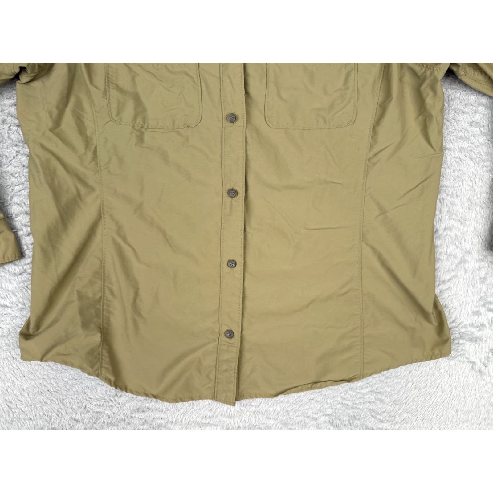 Vintage Duluth Shirt Men Button-Up Nylon Blend Green Long Sleeve XL Vented Breathable Pockets All Seasons Fishing Angler Outdoor Size US XL / EU 56 / 4 - 5 Thumbnail