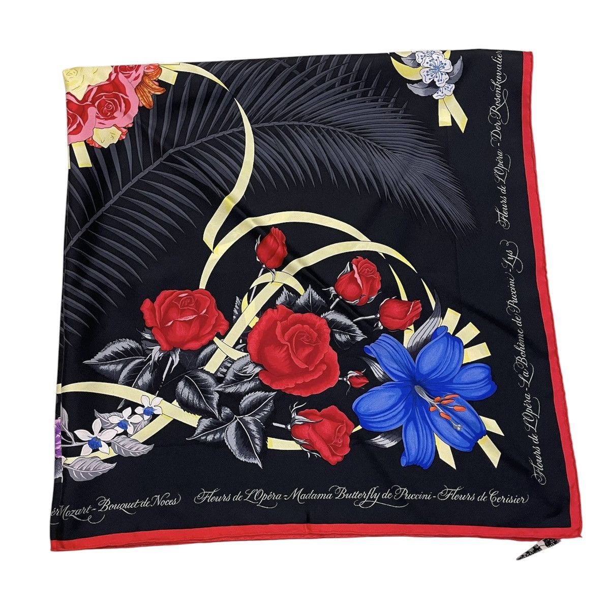 Hermes Vtg Hermes Carre 90 Fleurs de L'opera Silk Scarf Size ONE SIZE - 9 Thumbnail