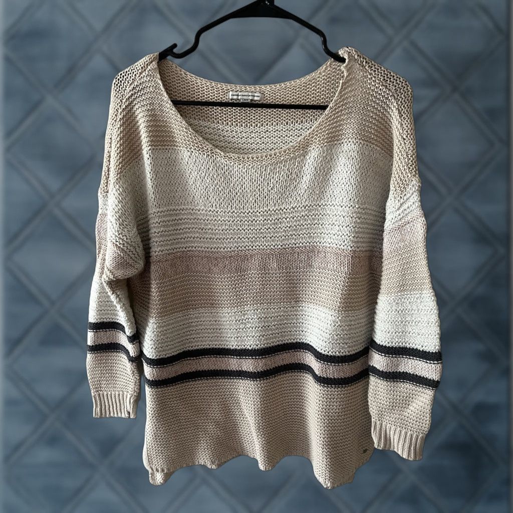 American Eagle Outfitters American Eagle Outfitters Women's Sweater Long Sleeve V-Neck Multicolor Knit Pullover L Multicolor 90s Classic Womens Size L / US 10 / IT 46 - 1 Thumbnail