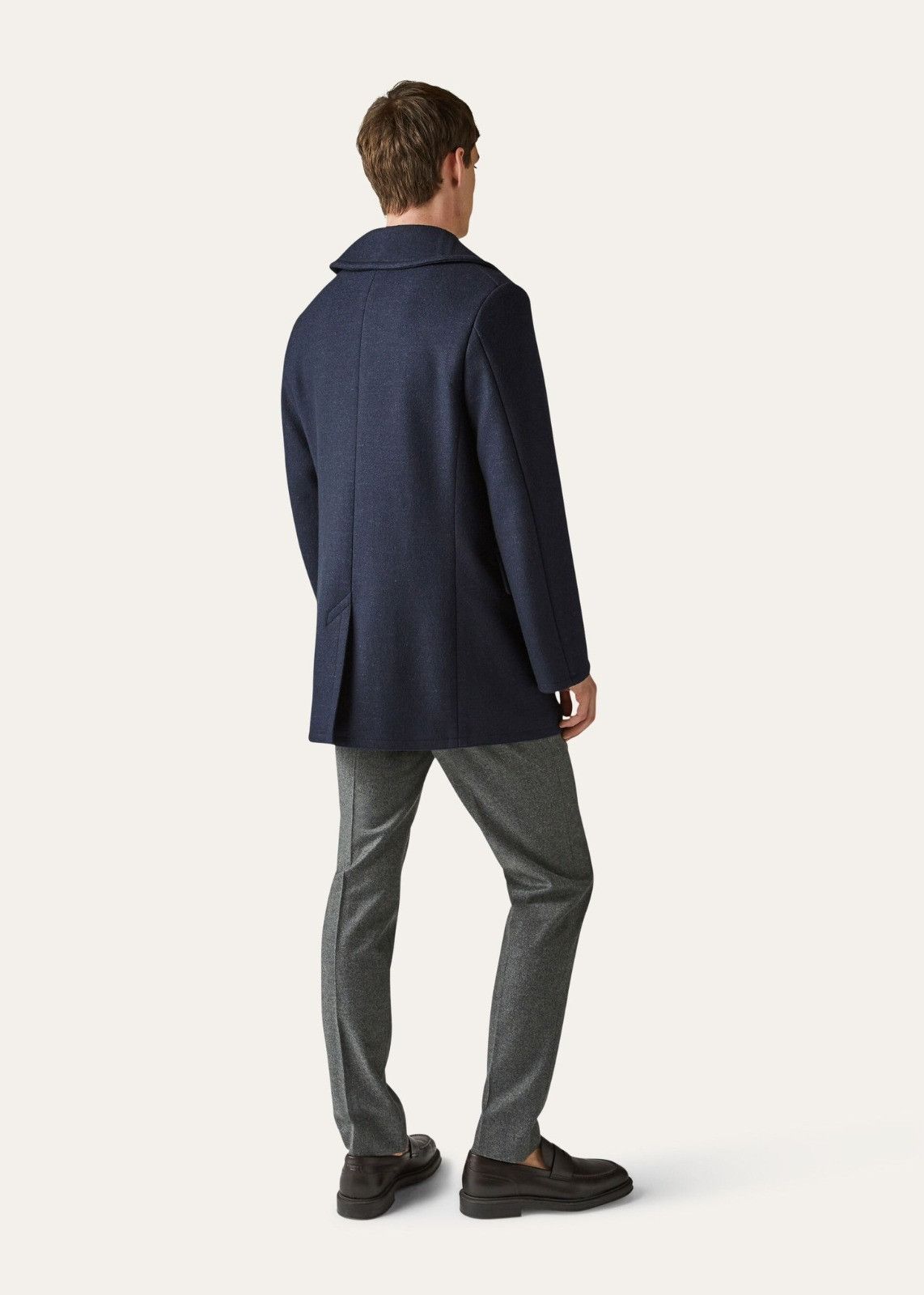 Loro Piana o1srvl11e1124 Double-Breasted Peacoat in Navy Blue Size US S / EU 44-46 / 1 - 5 Thumbnail