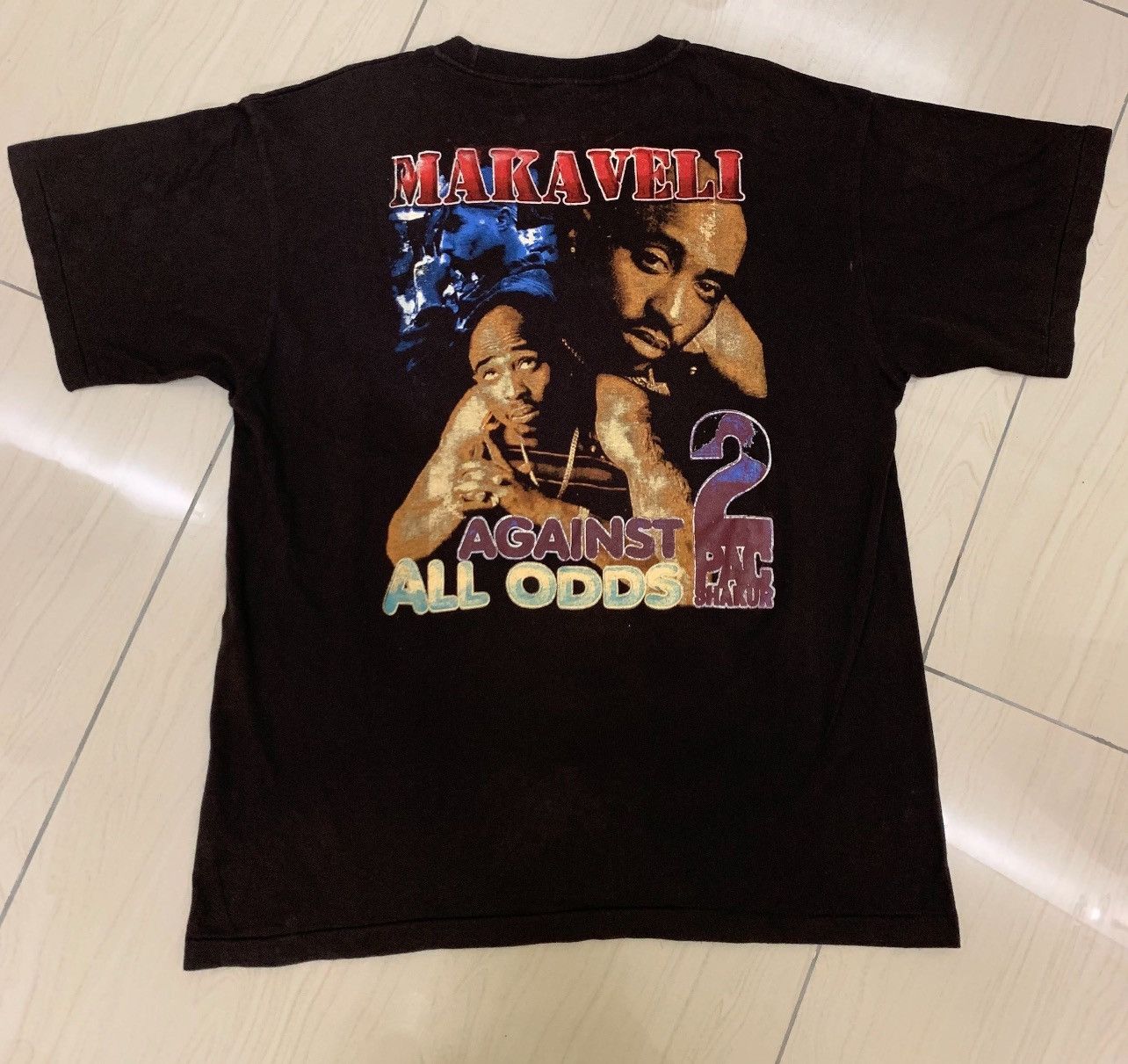 Rap Tees Bootleg 2Pac Shakur Memorial Against All Odds T-Shirt XL Size US XL / EU 56 / 4 - 2 Thumbnail