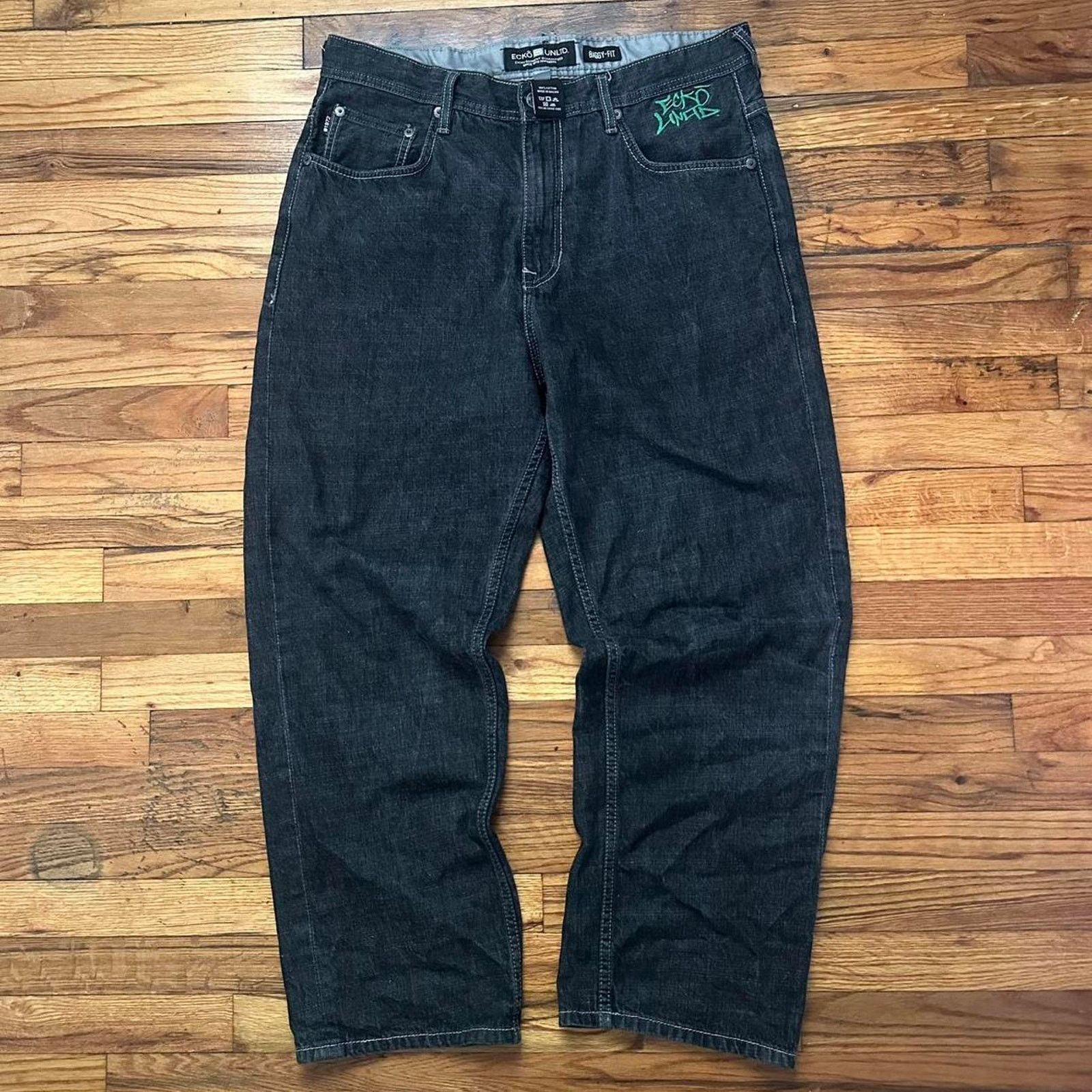 Ecko Unltd. × Vintage Rare Ecko Unltd Y2K Graffiti Baggy Jeans Skate 36x29 Size US 36 / EU 52 - 3 Thumbnail