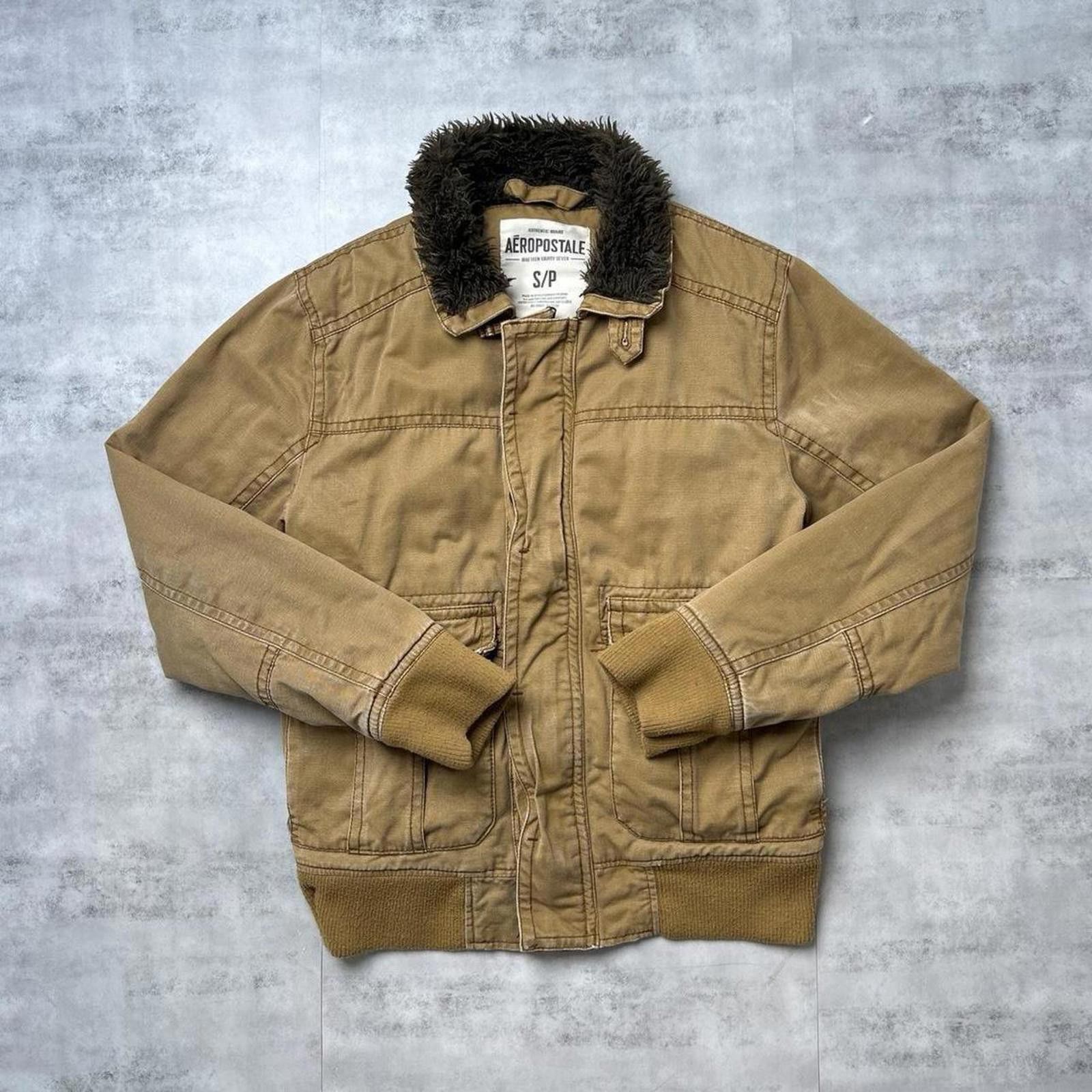 Aeropostale Y2K Aeropostale Fur trim collar jacket 00s bomber jacket Size US S / EU 44-46 / 1 - 4 Thumbnail