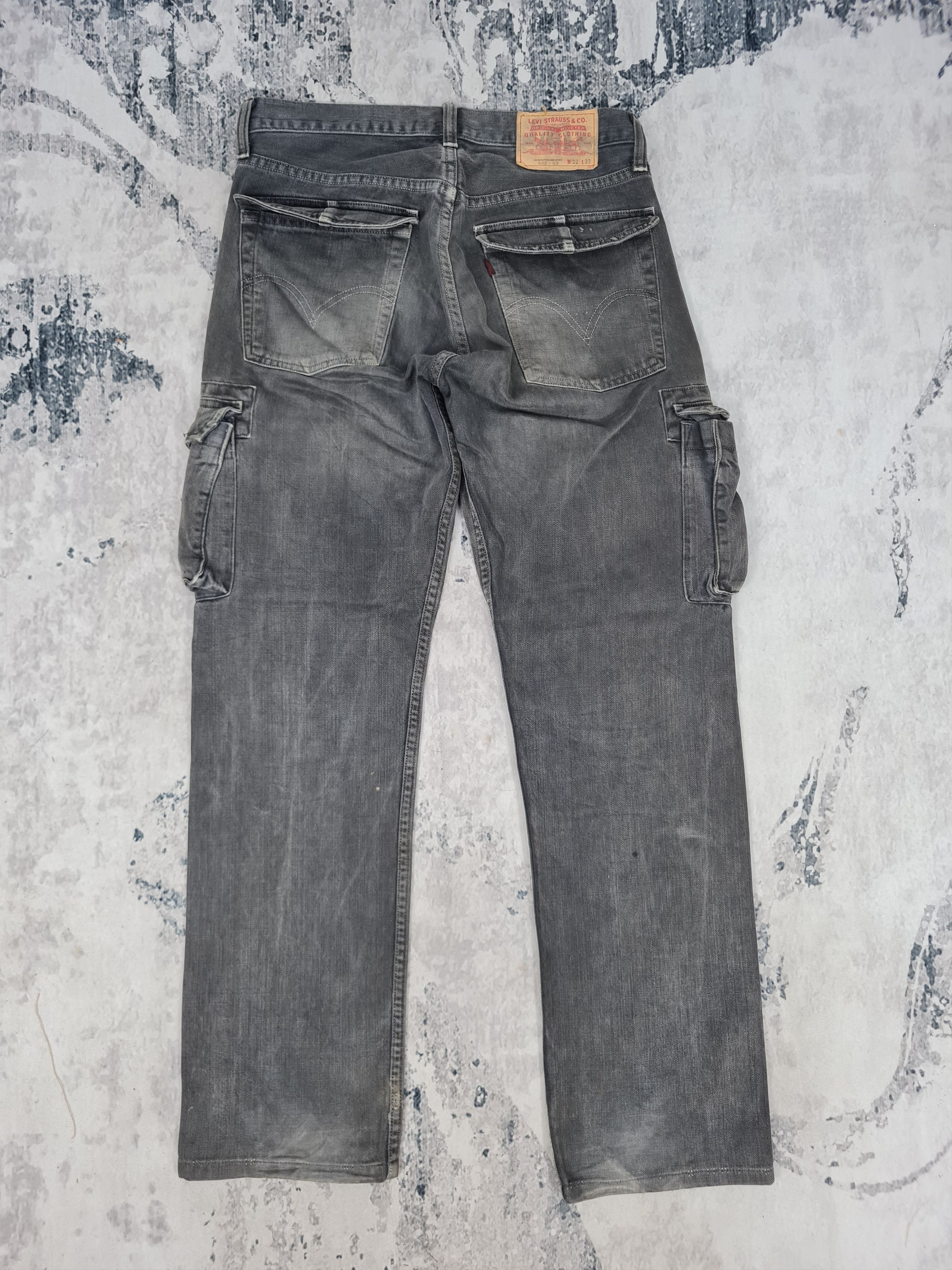 Levi's Vintage Clothing LEVIS 505-03 Cargo Tactical Black Jeans L0374 Size 32X30 Size US 32 / EU 48 - 2 Thumbnail
